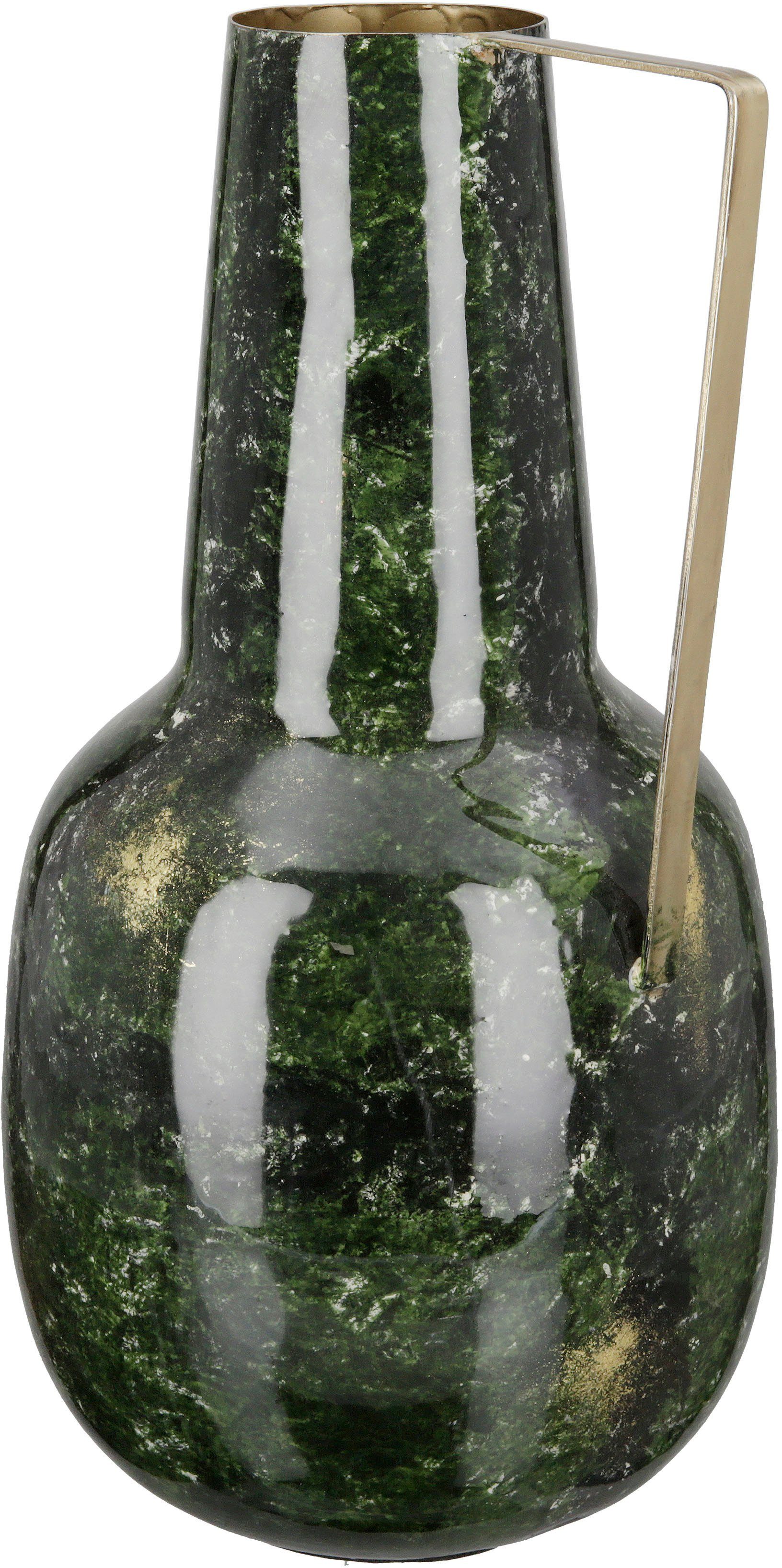 GILDE Tischvase Grana (1 St), Vase aus Metall, Höhe ca. 40 cm | Tischvasen