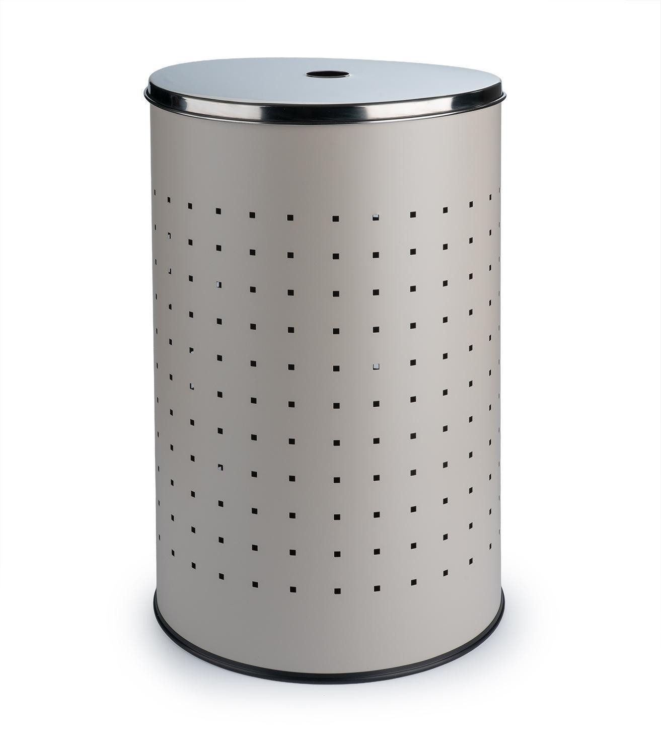 Wäschetonne Wäschesammler, Greige, Ø 35,5 x H 57,5 cm