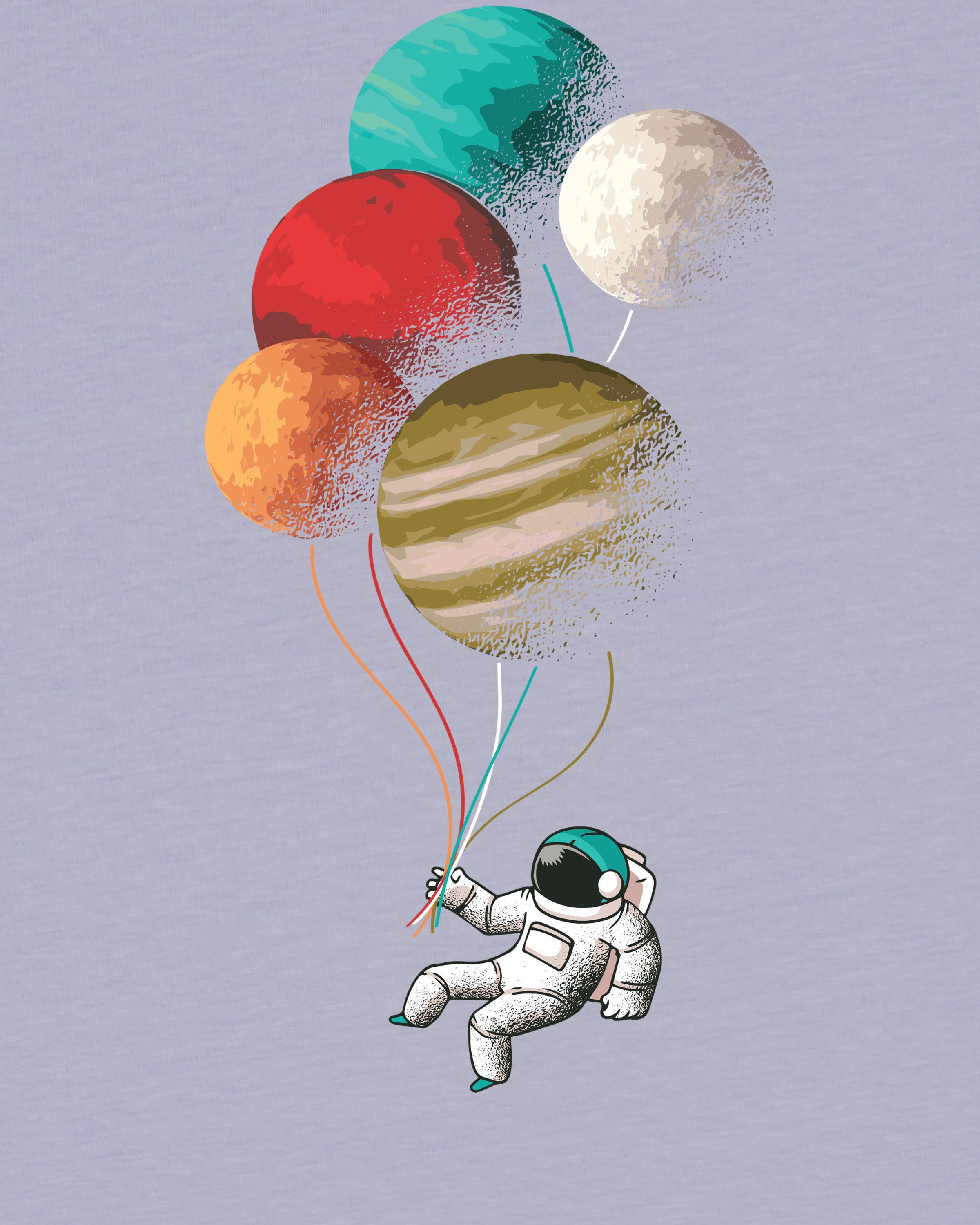 wat? Apparel T-Shirt Balloon Spaceman