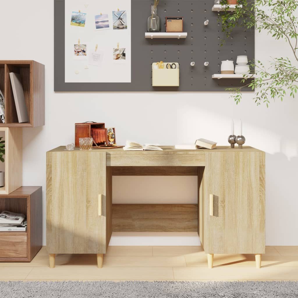 vidaXL Schreibtisch Schreibtisch Sonoma-Eiche 140x50x75 cm Holzwerkstoff Sonoma Eiche | Sonoma Eiche