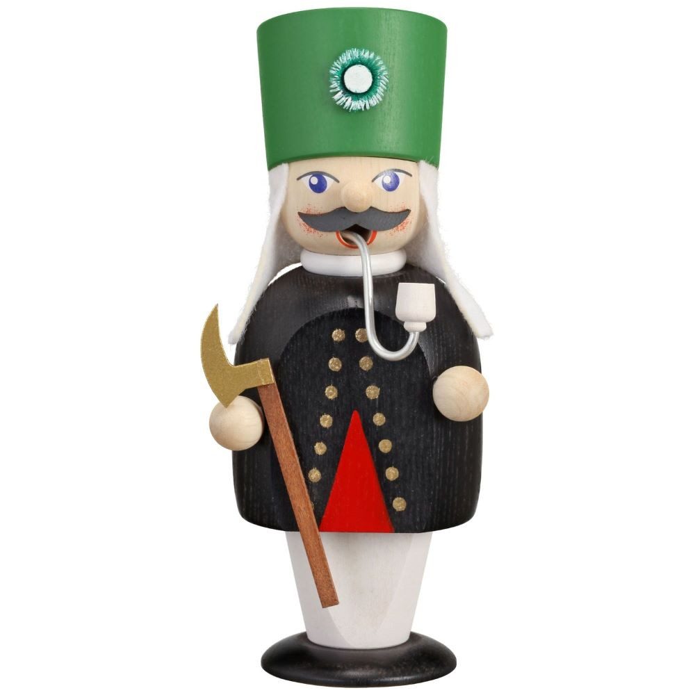 Seiffener Volkskunst Räuchermännchen Kleine Gesellen - Bergmann mit Hacke, 15 cm 12266- aus dem Erzgebirge