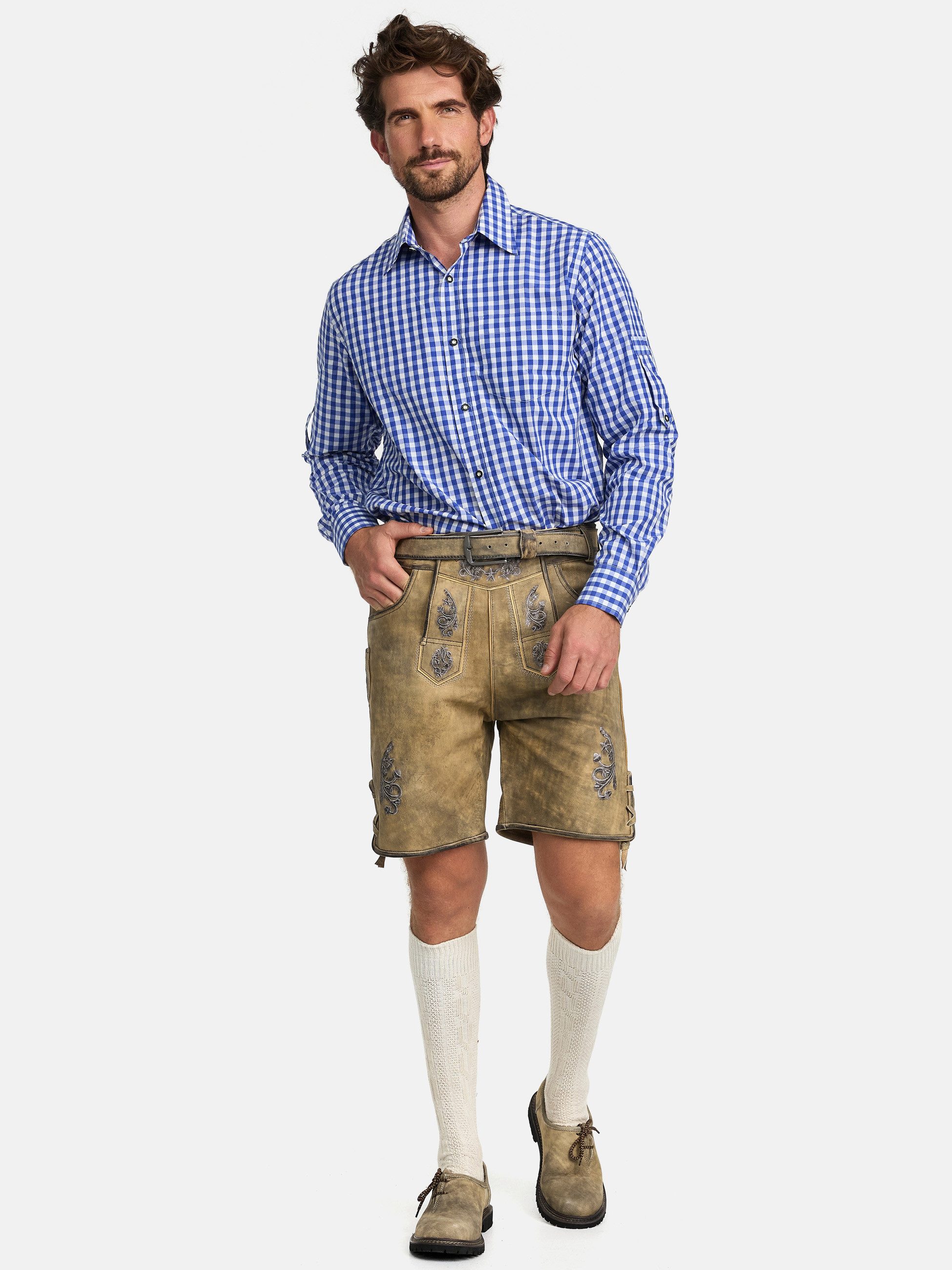 Steigenhöfer Manufaktur Trachtenlederhose ANTIK traditionelles bayrisches Trachtendesign