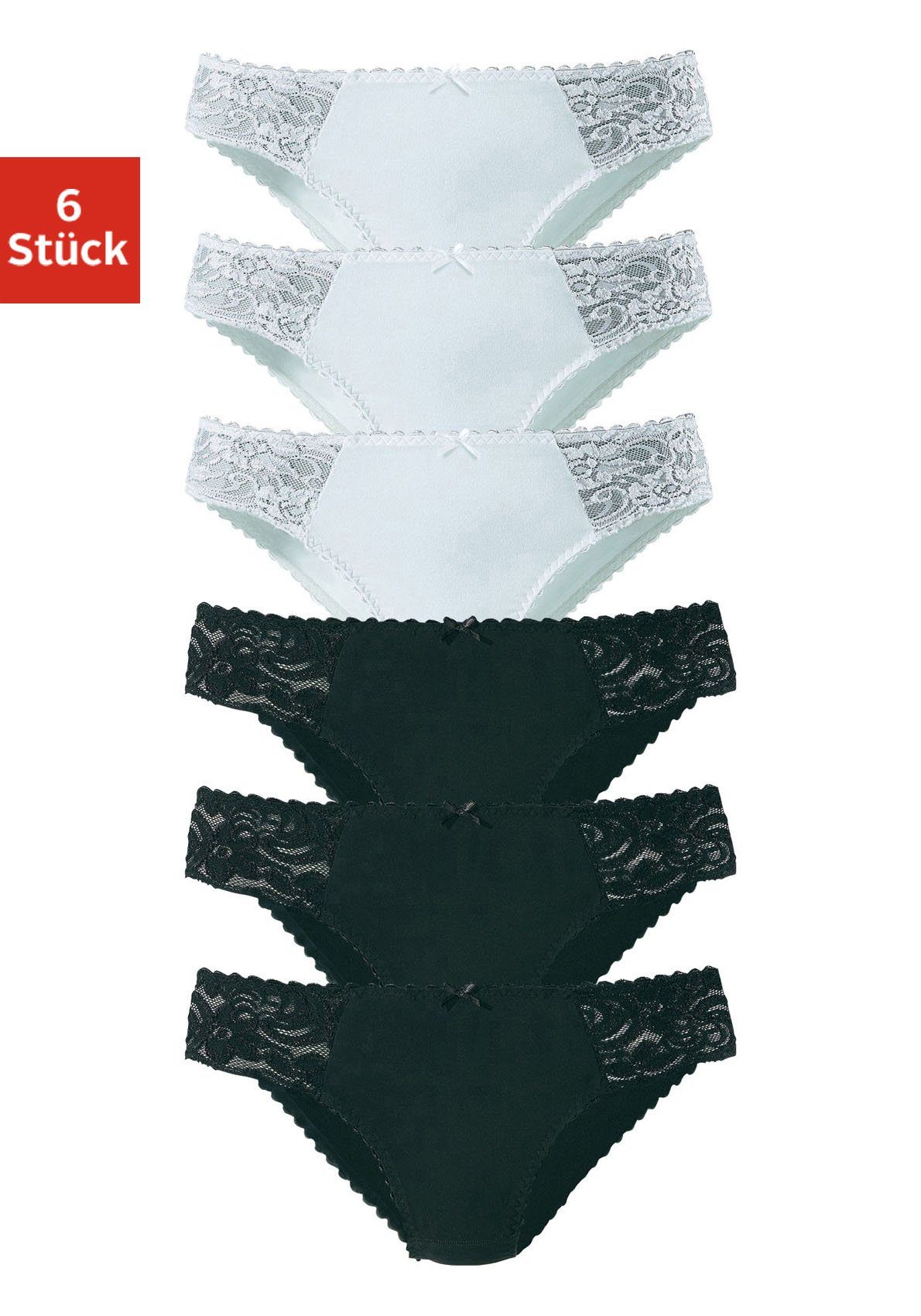 petite fleur Jazz-Pants Slips (6er-Pack) aus elastischer Baumwoll-Qualität