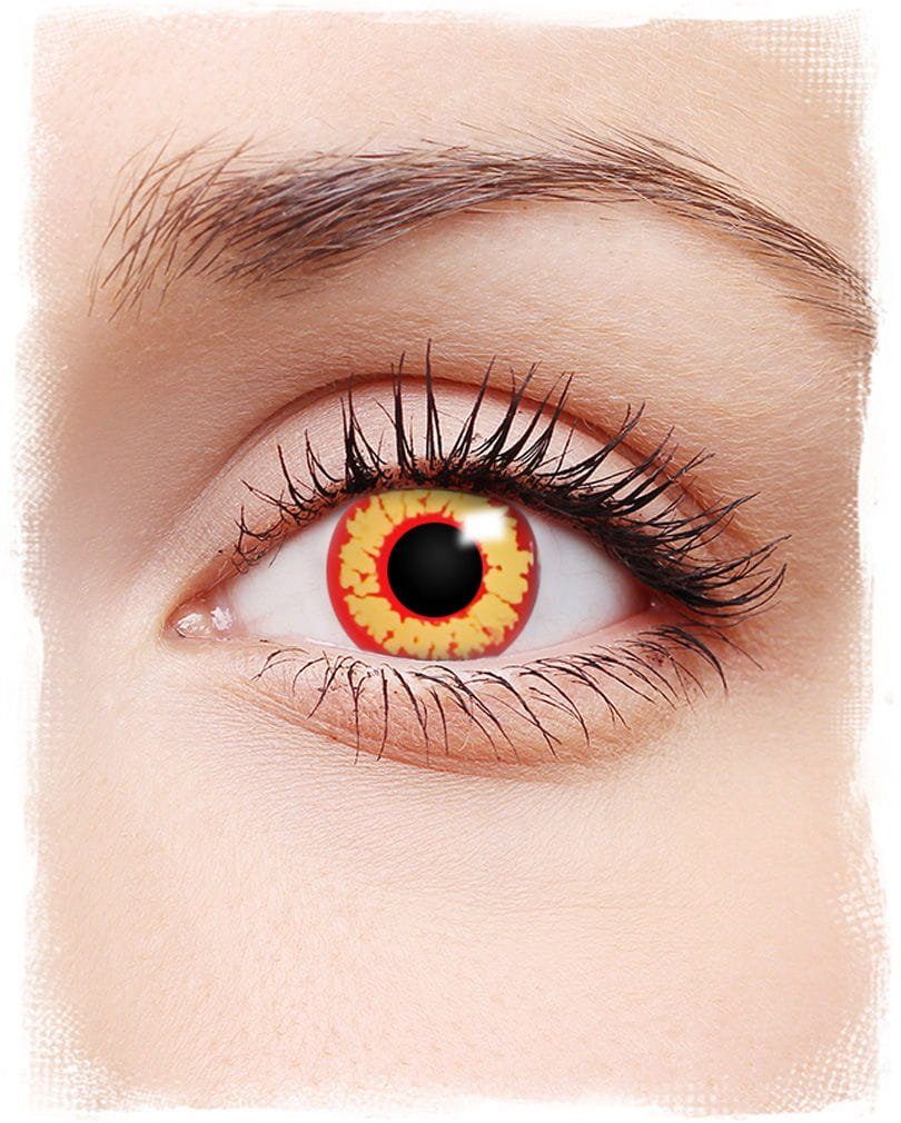 Horror-Shop Farblinsen Kontaktlinsen Gelb/Orange