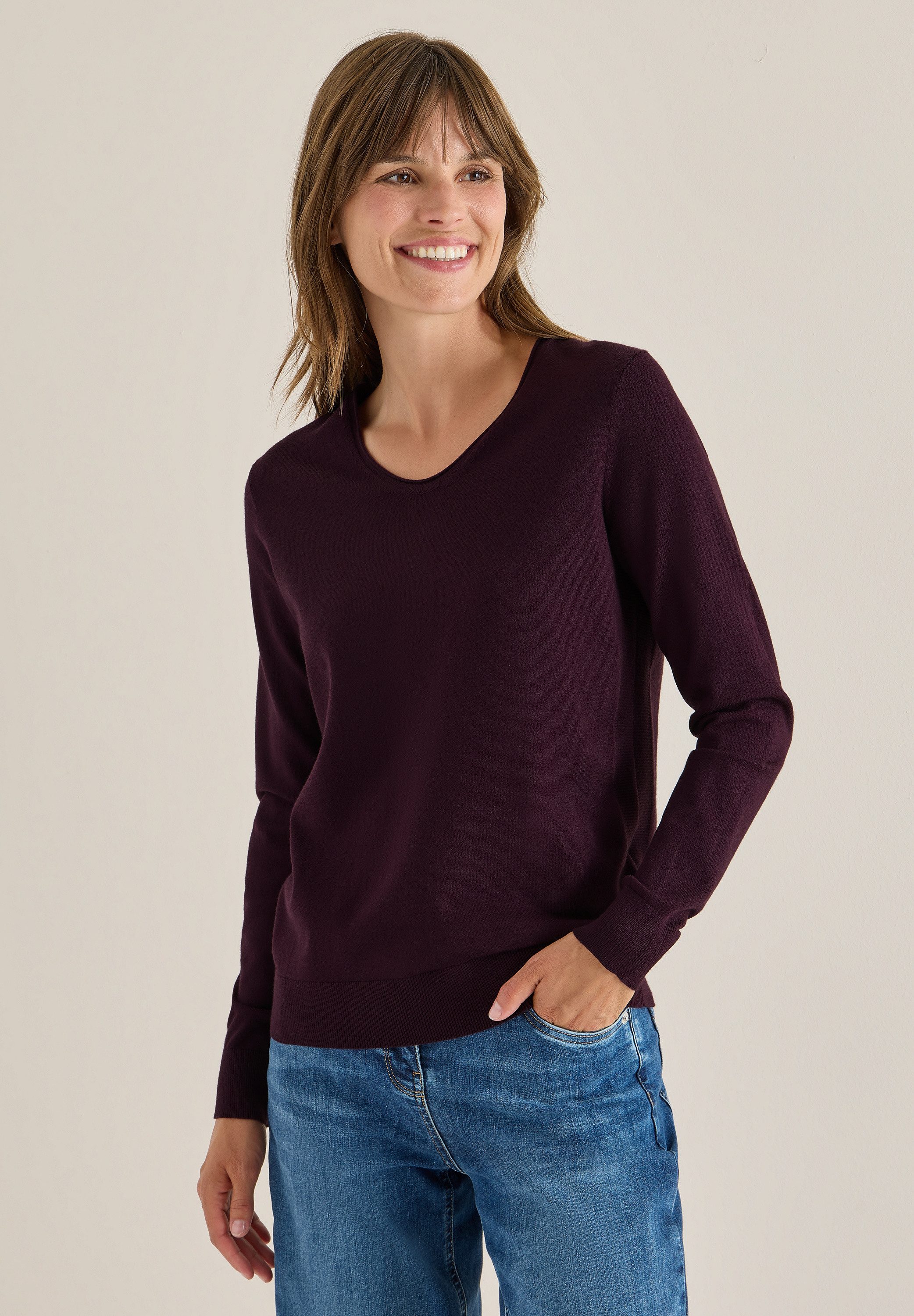 CECIL Strickpullover mit Materialmix günstig online kaufen