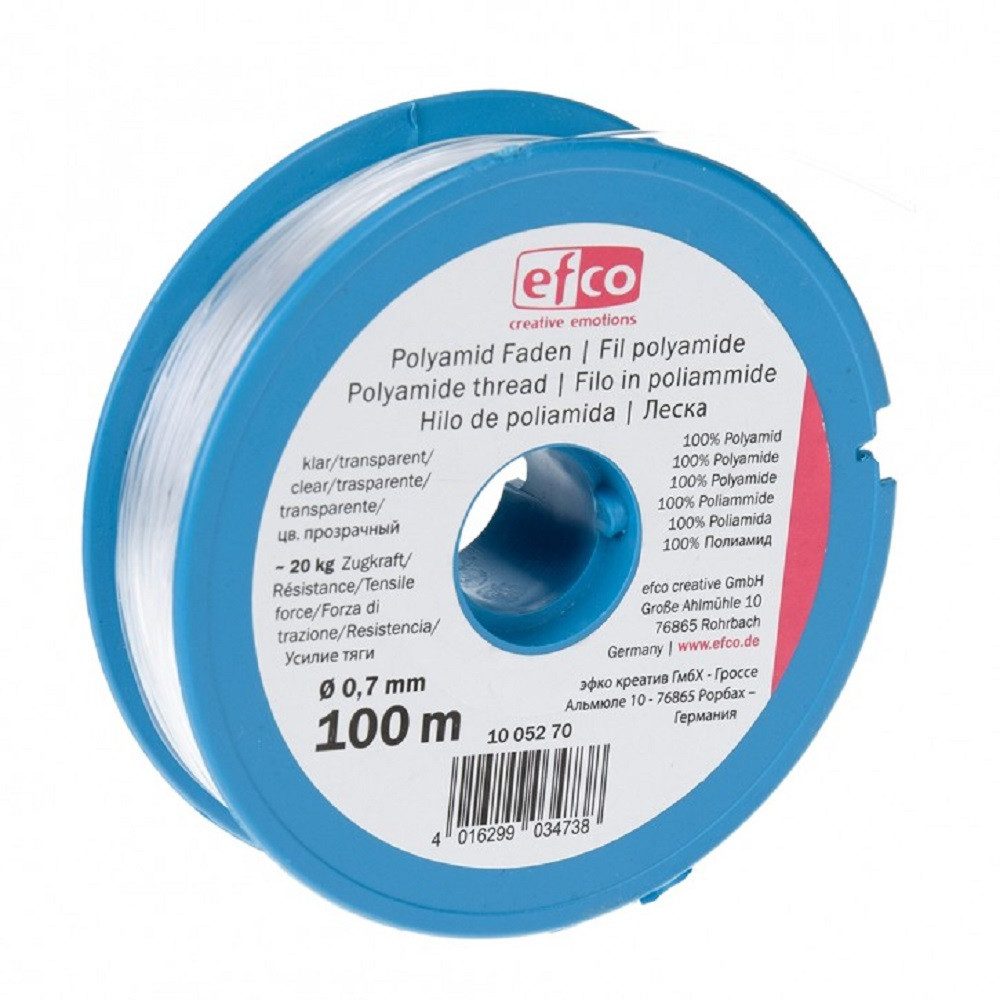efco creative Schmuckdraht Efco, Perlonfaden / Zugkraft Faden, Polyamid, transparent, Ремесленные бусы /Schmuck Zubehör / Schmuckherstellung / Schmuckzubehör