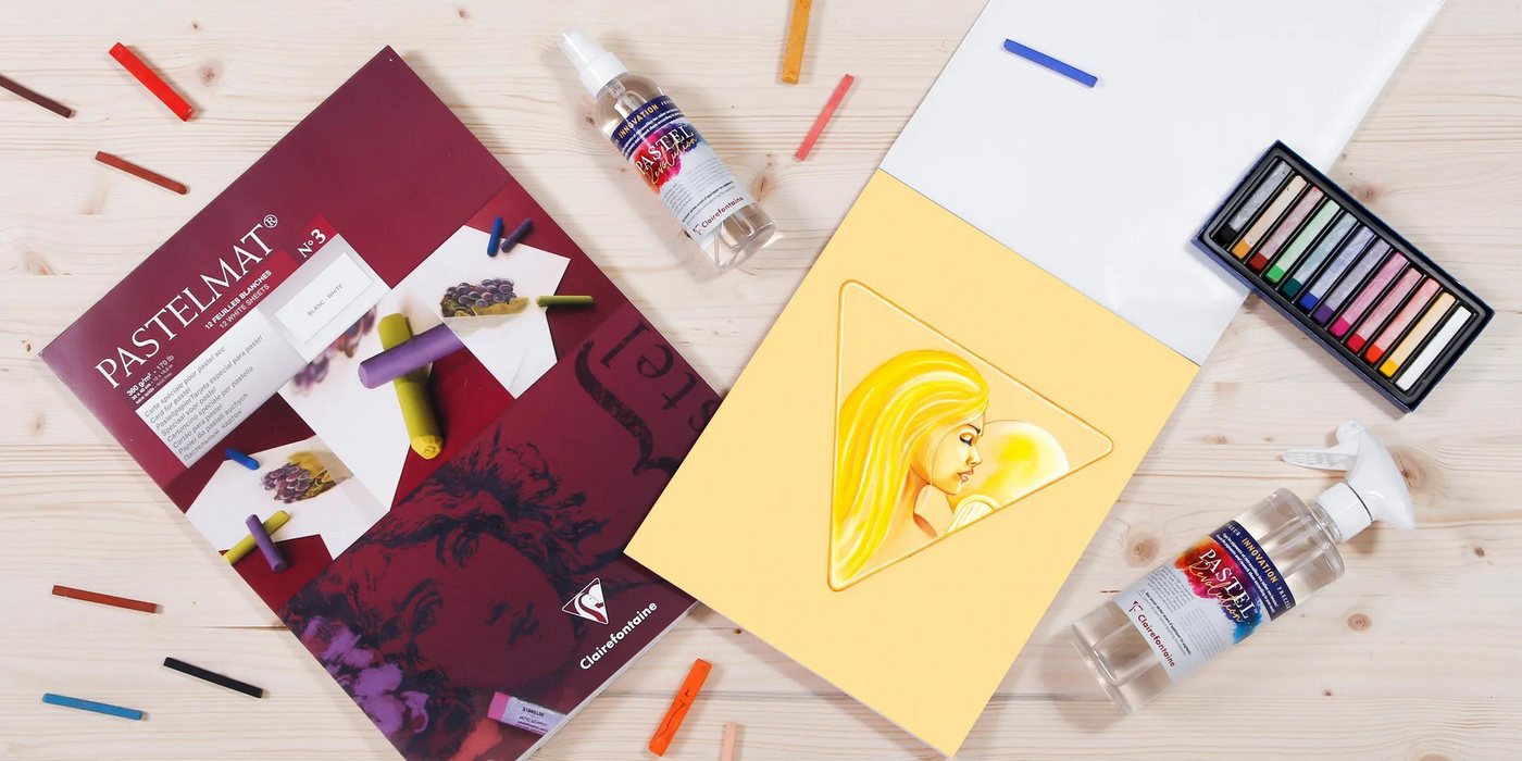 Thumbnail - CLAIREFONTAINE Zeichenpapier 4x Nachfüllflasche Hafter Pastel Revolution 1L 975191C