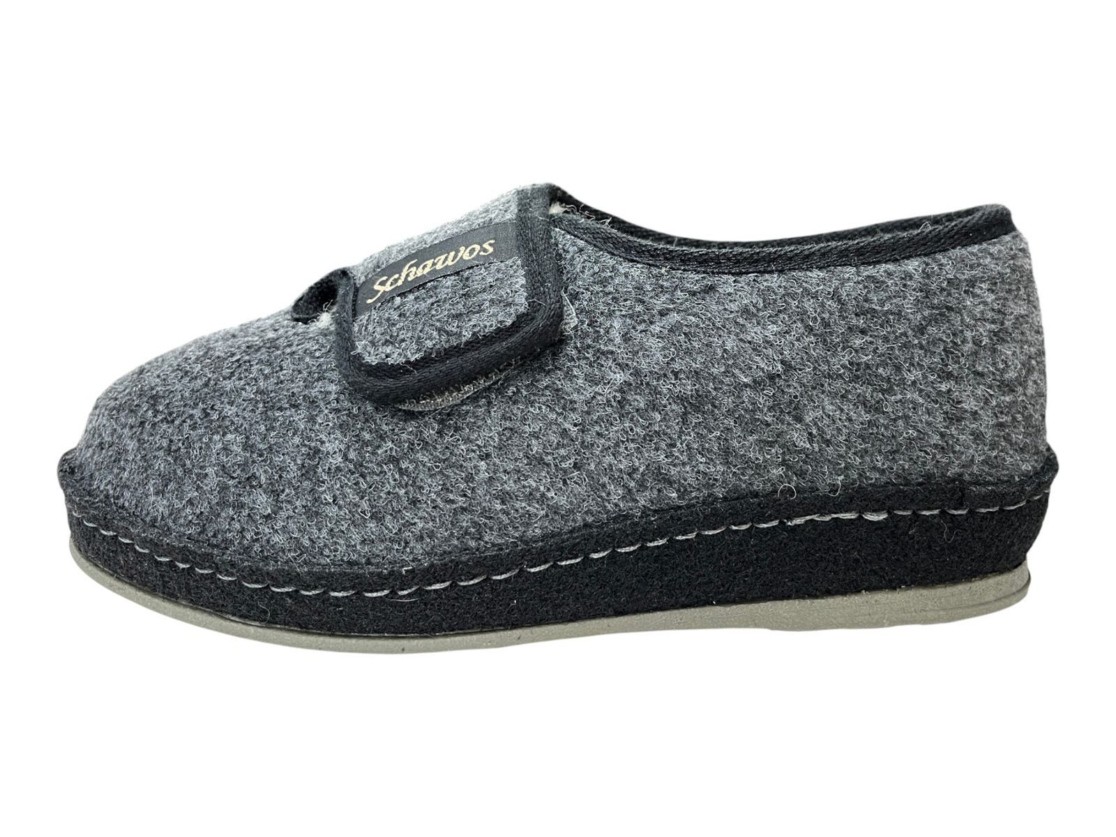 SCHAWOS Schawos Damen Hausschuh 2064-24 schwarz/dk grau Hausschuh – Bild 4 von 5