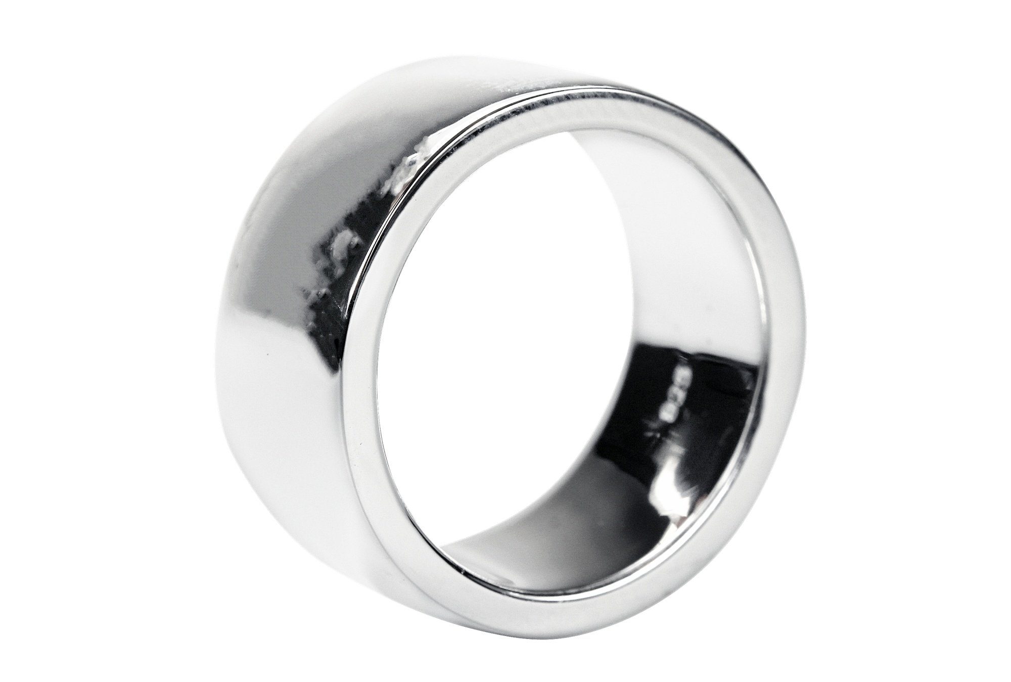 SILBERMOOS Partnerring Glänzender Massiver Bandring, 925 Sterling Silber