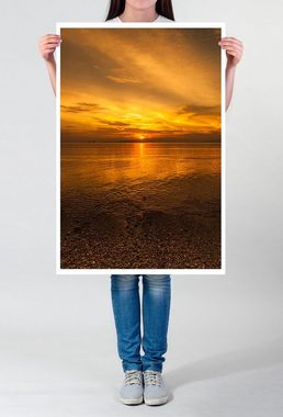 Sinus Art Poster Landschaftsfotografie 60x90cm Poster Früher Sonnenaufgang am Strand