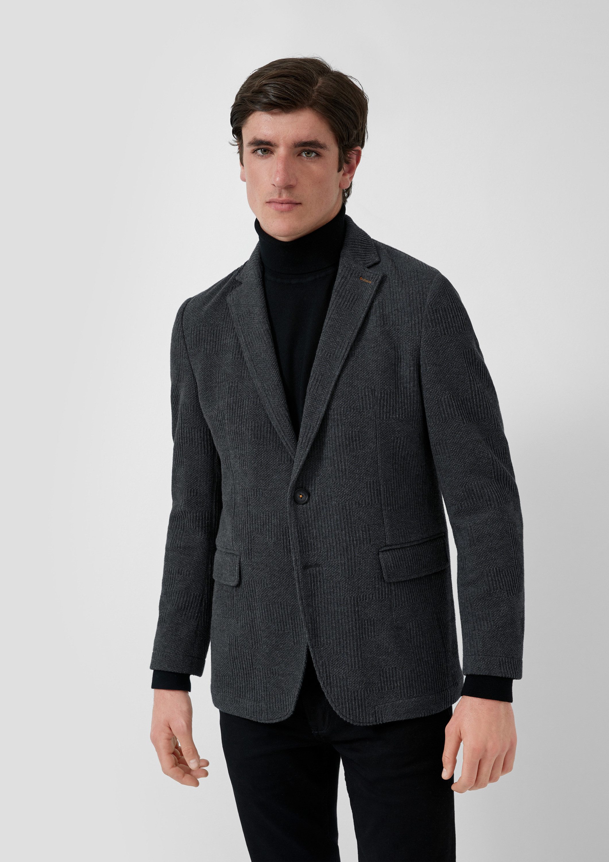 s.Oliver Sakko Indoor-Jacke Stricksakko mit Reverskragen