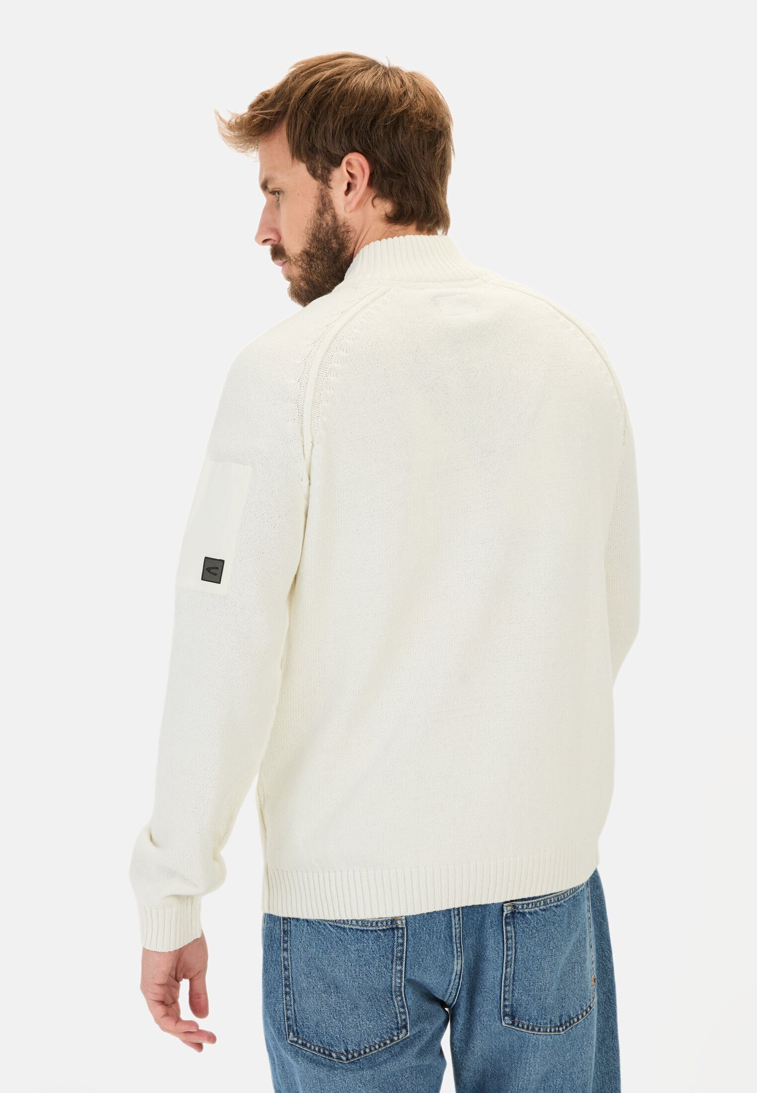 camel active Troyer aus einem Baumwollmix Langarm Stehkragen (1-tlg) Marken günstig online kaufen