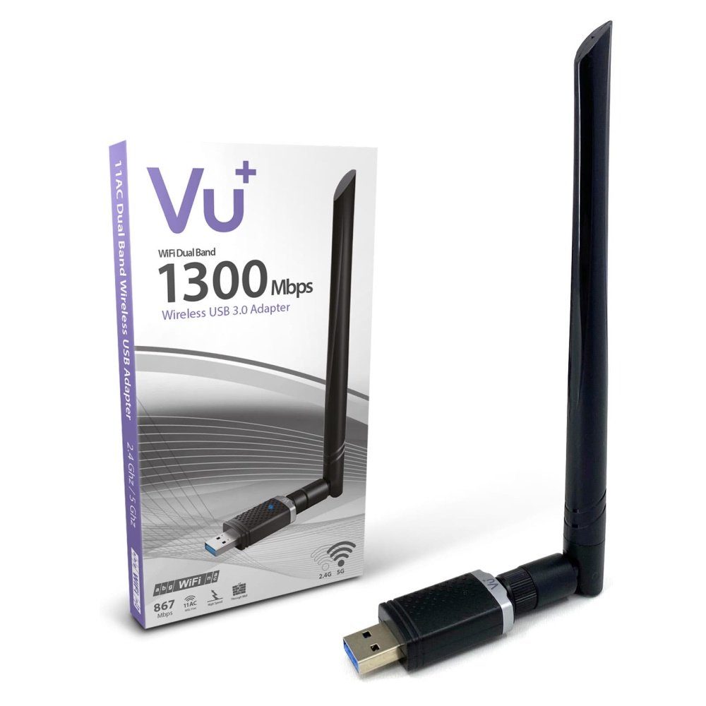 Adapter WLAN WLAN-Stick 1300 Wireless Mbit/s VU+ 3.0 USB Dual-Band