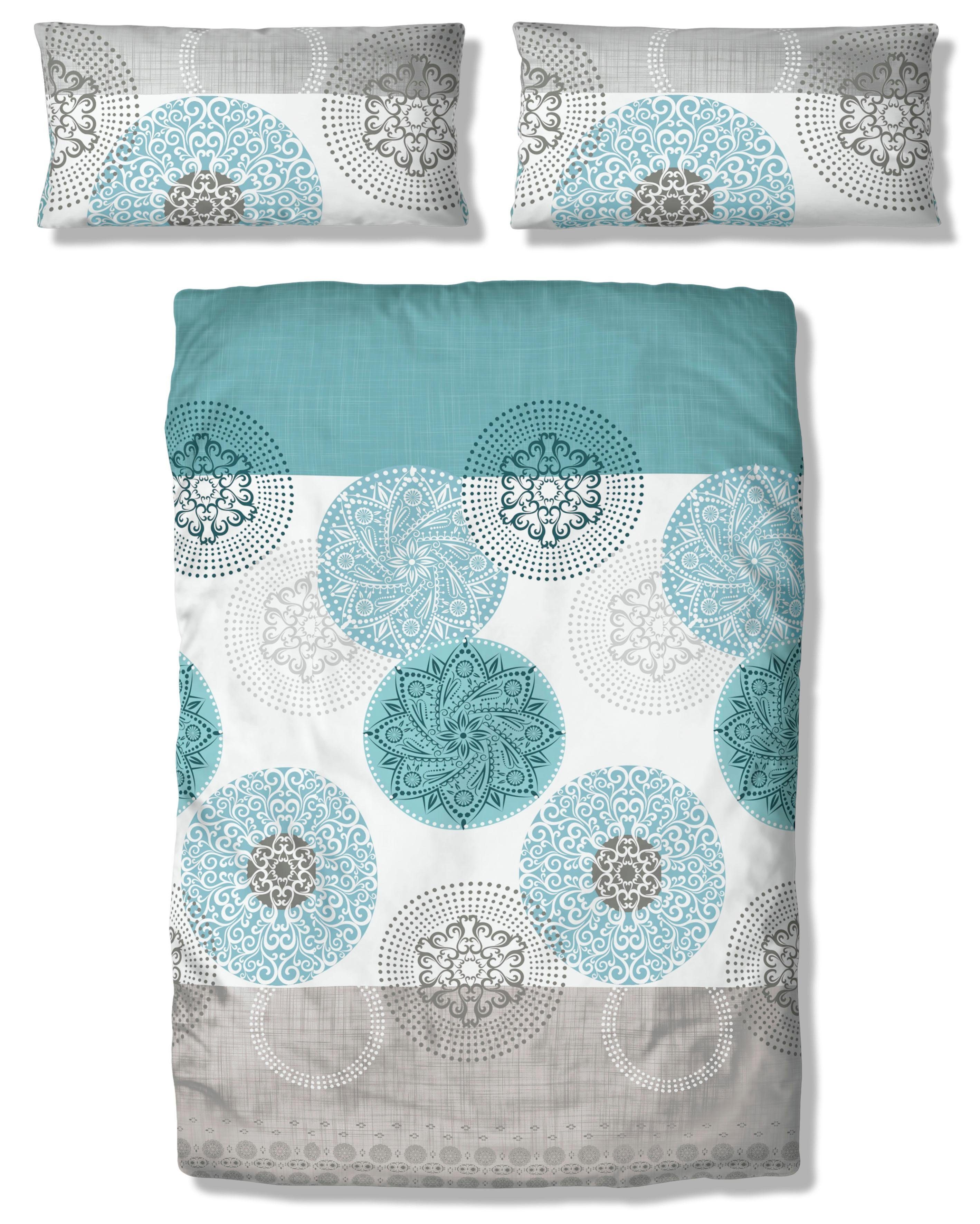 my home Bettwäsche Tesso in Gr. 135x200, 155x220 oder 200x200 cm, Polycotton, 2 teilig, Baumwolle, Bettwäsche mit Ornamenten und in verschiedenen Qualitäten