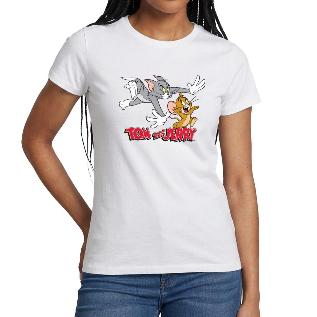 T-Shirt Tom Und Jerry Verfolgung Frauen T-Shirt