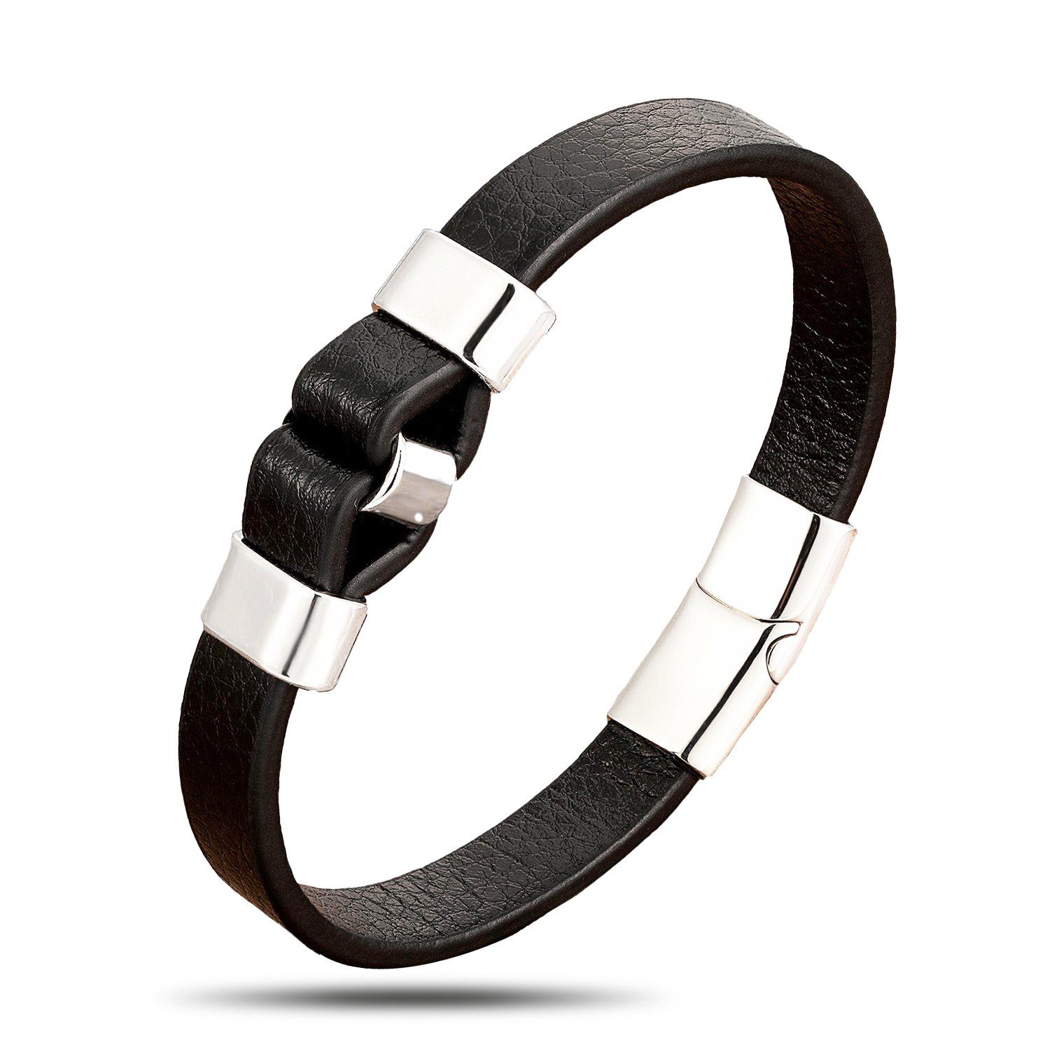 NAHLE Lederarmband Leder Herrenarmband (Klassisch, elegant, günstig online kaufen