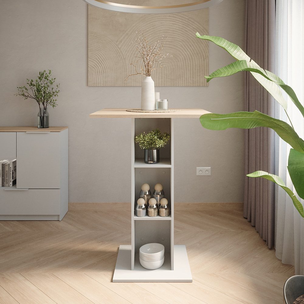 Vicco Bartisch Repose, Weiß/Sonoma, 75 x 75 cm (1-St)