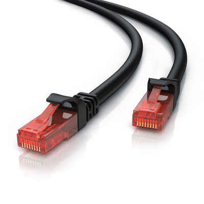 CSL LAN-Kabel, CAT.6, RJ-45 (Ethernet) (25 cm), CAT 6 Netzwerkkabel UTP Gigabit 1000 Mbit/s Patchkabel - 0,25m