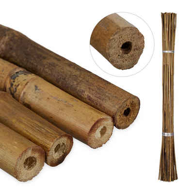 relaxdays Rankhilfe 40er Set Pflanzstäbe Bambus 105 cm