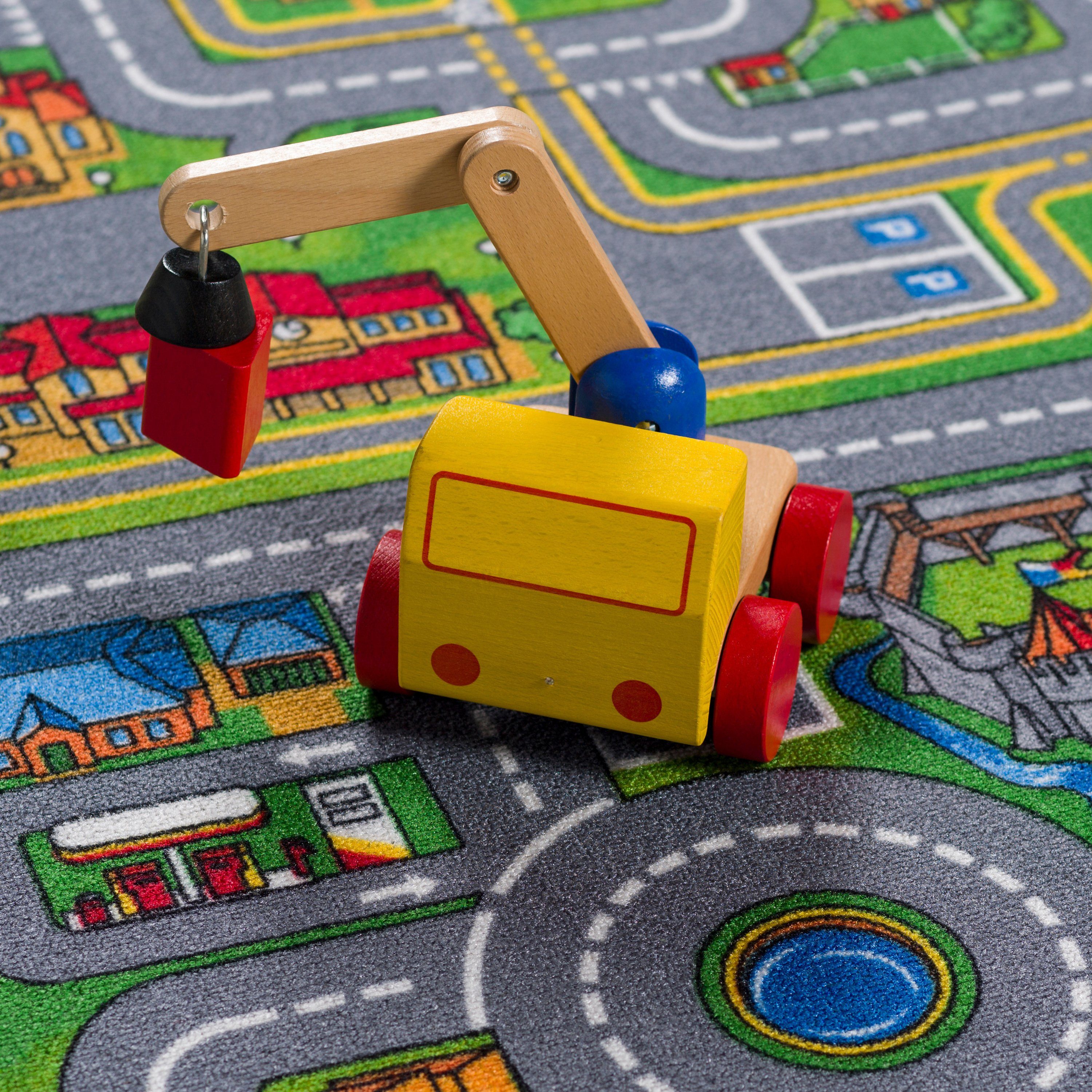 Snapstyle Kinderteppich Kinder Spiel Teppich Abenteuerland Bunt, Rechteckig, Höhe: 4 mm