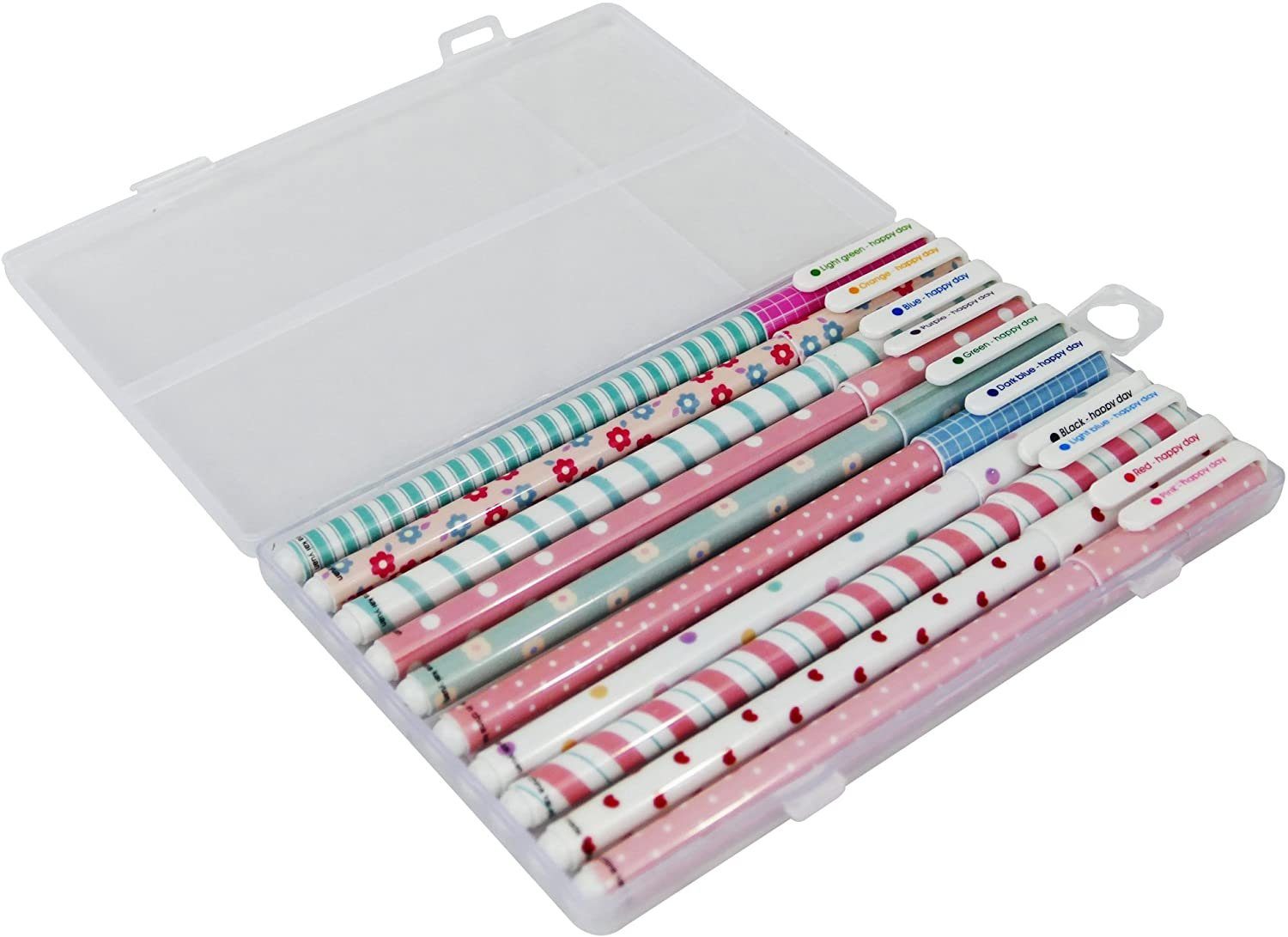 Katara Kugelschreiber Kawaii 10 Pastellfarben, Kugelschreiber in einer (Set, bunte Schulsachen, Schön-Schreib-Stift, 10-tlg., 10 farbige Stück), Koreanische Box