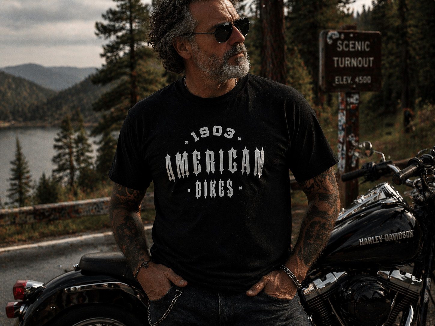 1903shop.de T-Shirt T-Shirt American Bikes