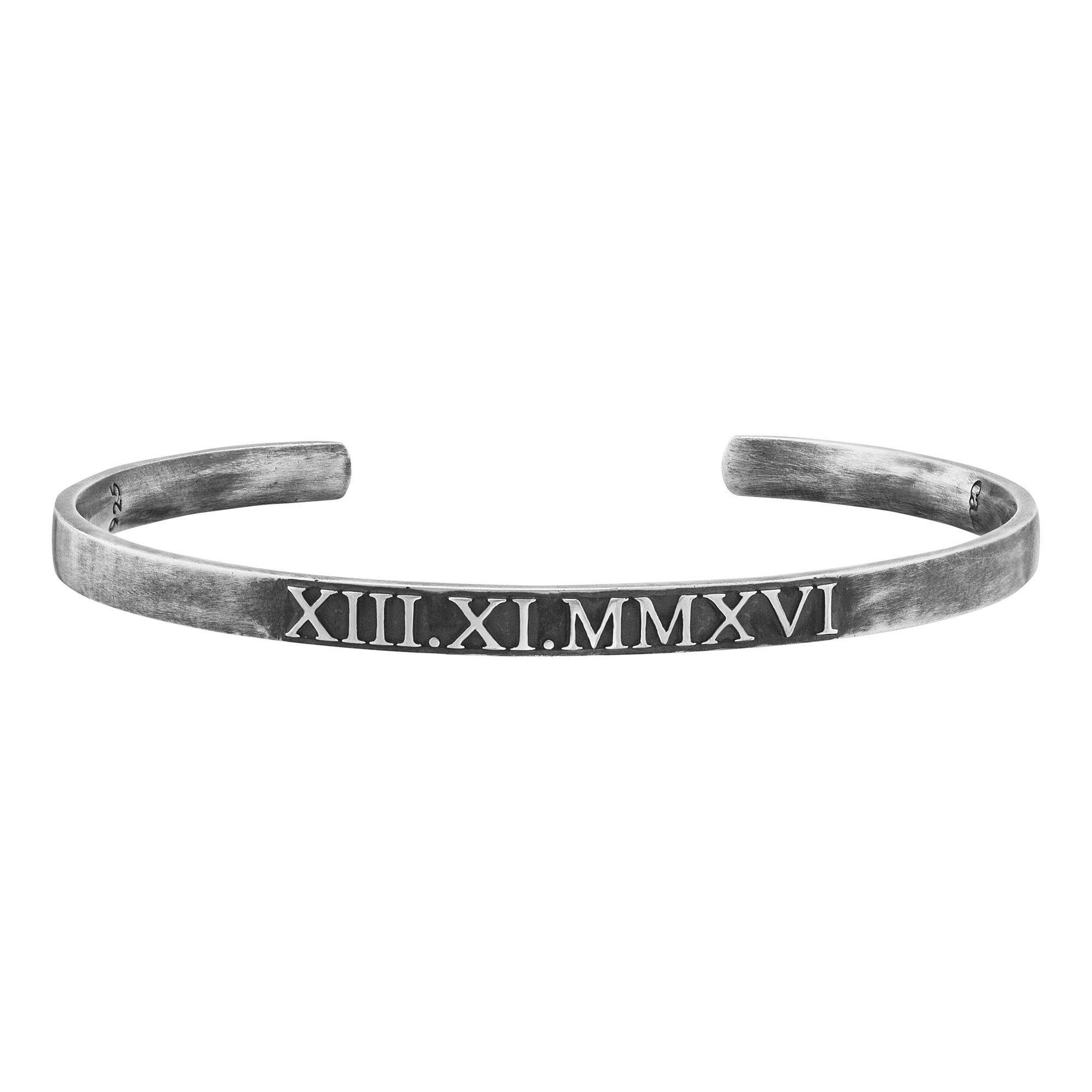 CAÏ Armband 925/- Sterling Silber matt-oxidiert, mit Geschenketui