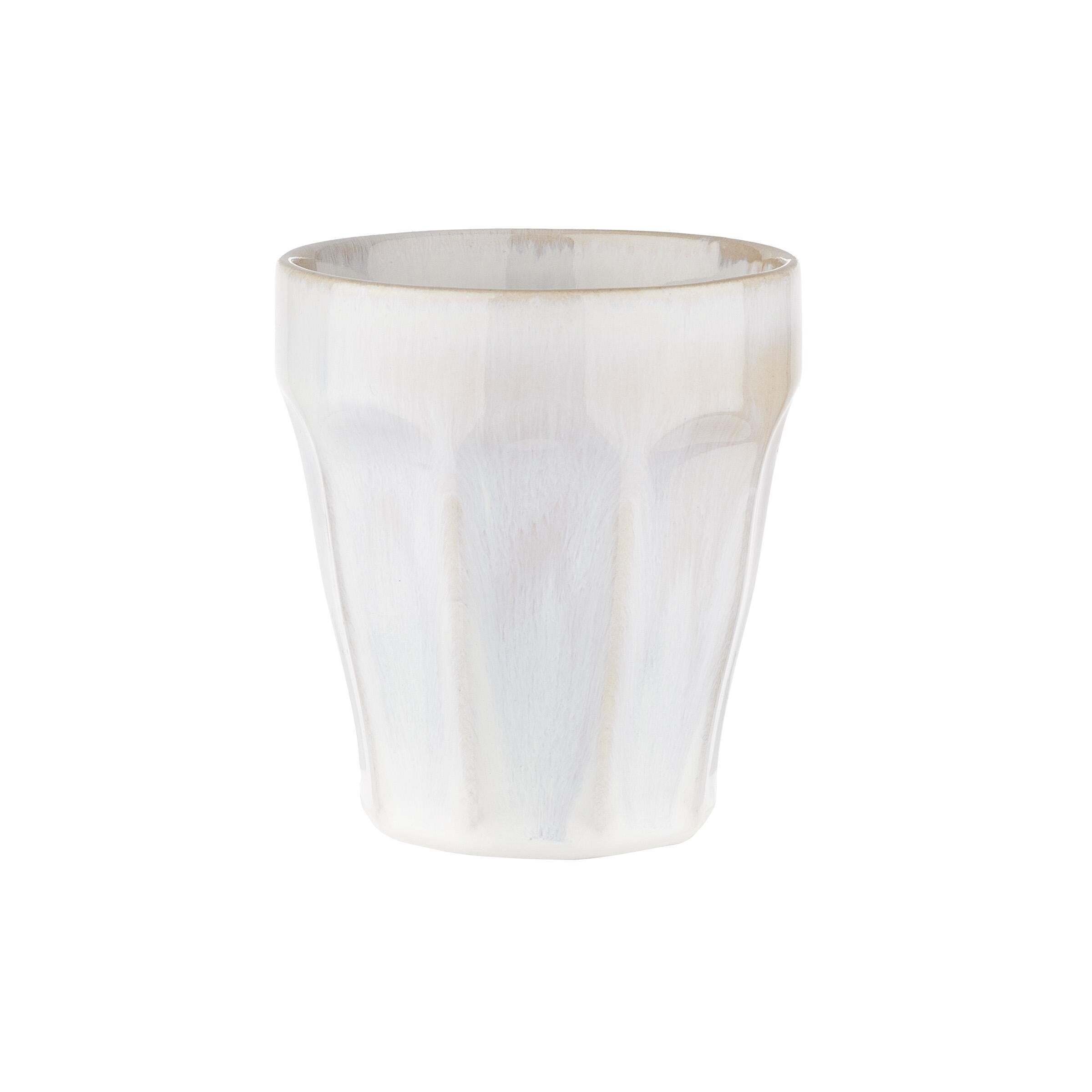 BUTLERS Tasse BERGAMO Kaffeetasse 250ml, Steinzeug Weiß