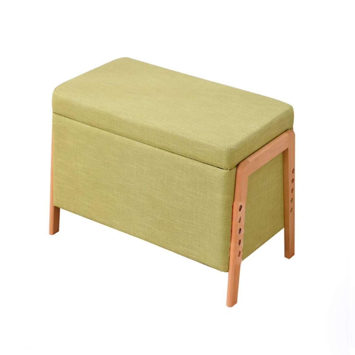 LuxusKollektion Bettbank Sitzbank mit Stauraum Grün 60x40cm (1-St)