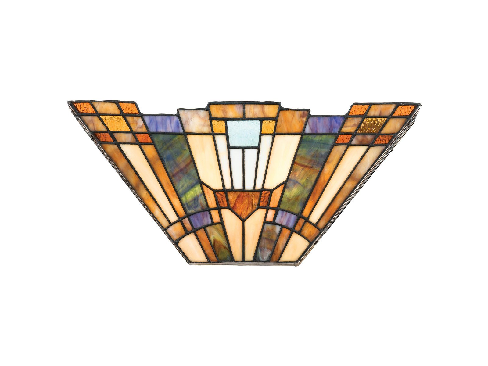 QUOIZEL LED Wandleuchte, LED wechselbar, warmweiß, ausgefallene Tiffany Lampe Landhaus-stil Treppenhaus & Bett, B 40cm
