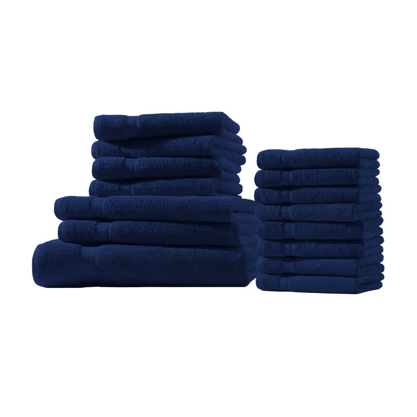 Handtuch Frotteeware Uni Handtuchset, Handtücher mit Bordüre 100% Baumwolle