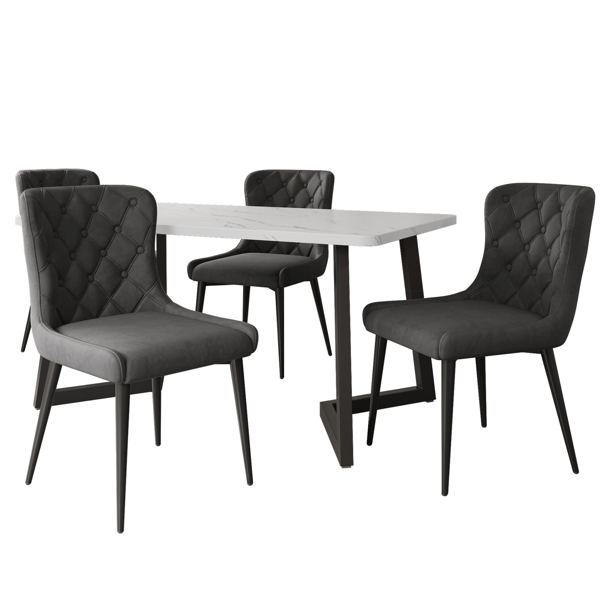 OKWISH Esstisch Essgruppe,Esstisch mit Stühlen Set, günstig online kaufen