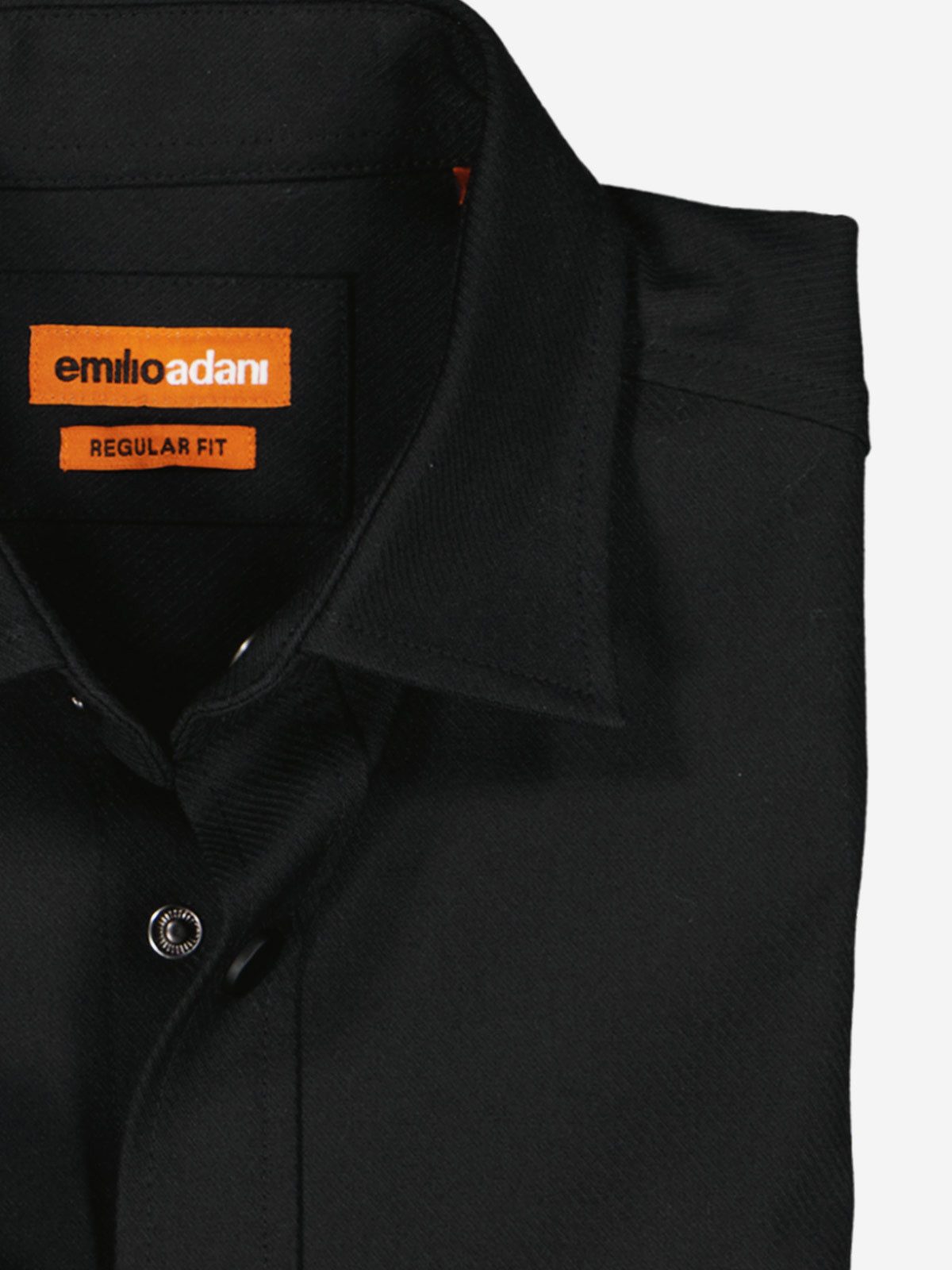 emilio adani Langarmhemd Herren Overshirt uni, Schwarz