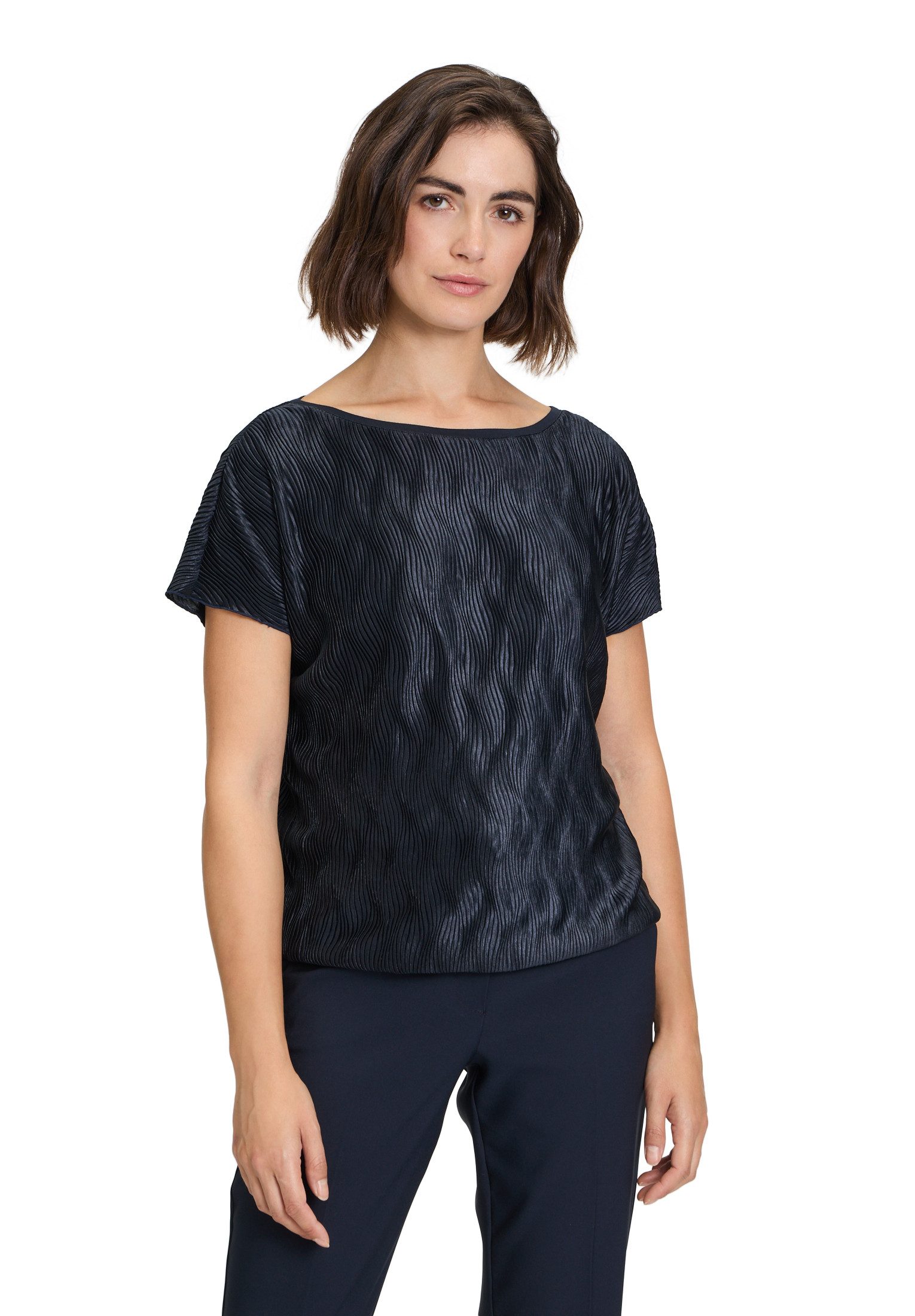 Kurzarmshirt Betty Barclay Damen Strukturshirt mit U-Boot-Ausschnitt