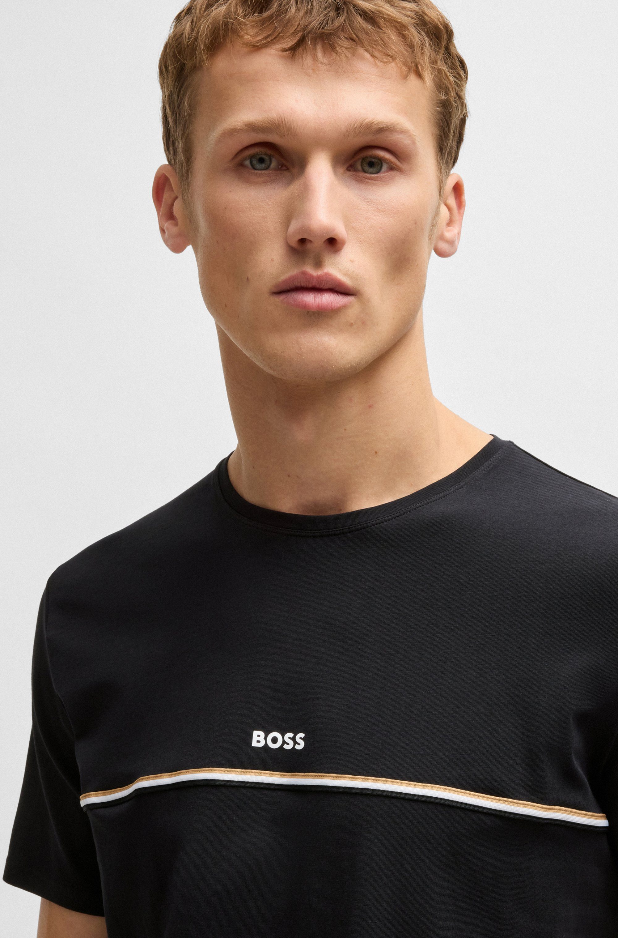 BOSS T-Shirt Unique T-Shirt mit BOSS Logodruck