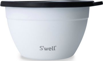 S'well Salatschüssel S'well Calacatta Gold Salad Bowl Kit, 1.9L, Edelstahl, (3-tlg), Therma-S'well®-Technologie mit vakuumisolierten Außenschale