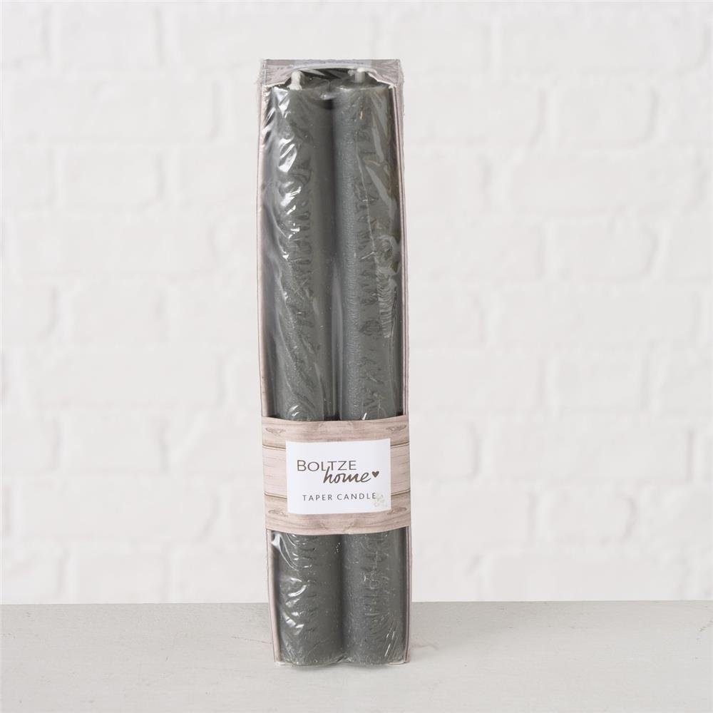 BOLTZE Tafelkerze Stabkerze Melia dunkelgrau 4 Stück 20 cm, Kerzen Wachsker günstig online kaufen