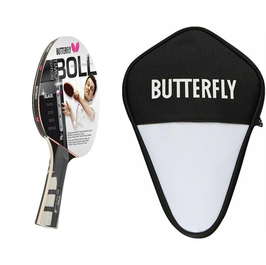 Butterfly Tischtennisschläger »1x Timo Boll Black 85030 + Cell Case 1 ...