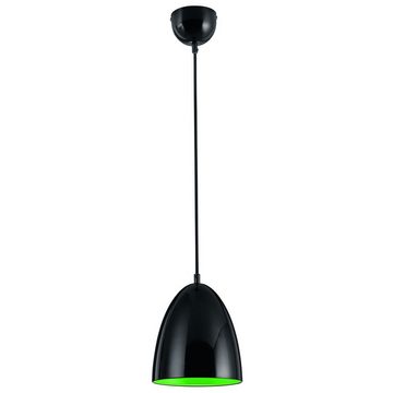 TRIO Leuchten LED Pendelleuchte, LED-Leuchtmittel fest verbaut, Warmweiß, LED 6,5 Watt Hänge Leuchte Wohnzimmer Tisch Pendel Lampe schwarz grün