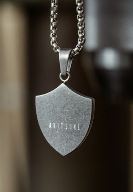 Akitsune Edelstahlkette Insignia Halskette Antik Silber 90 cm