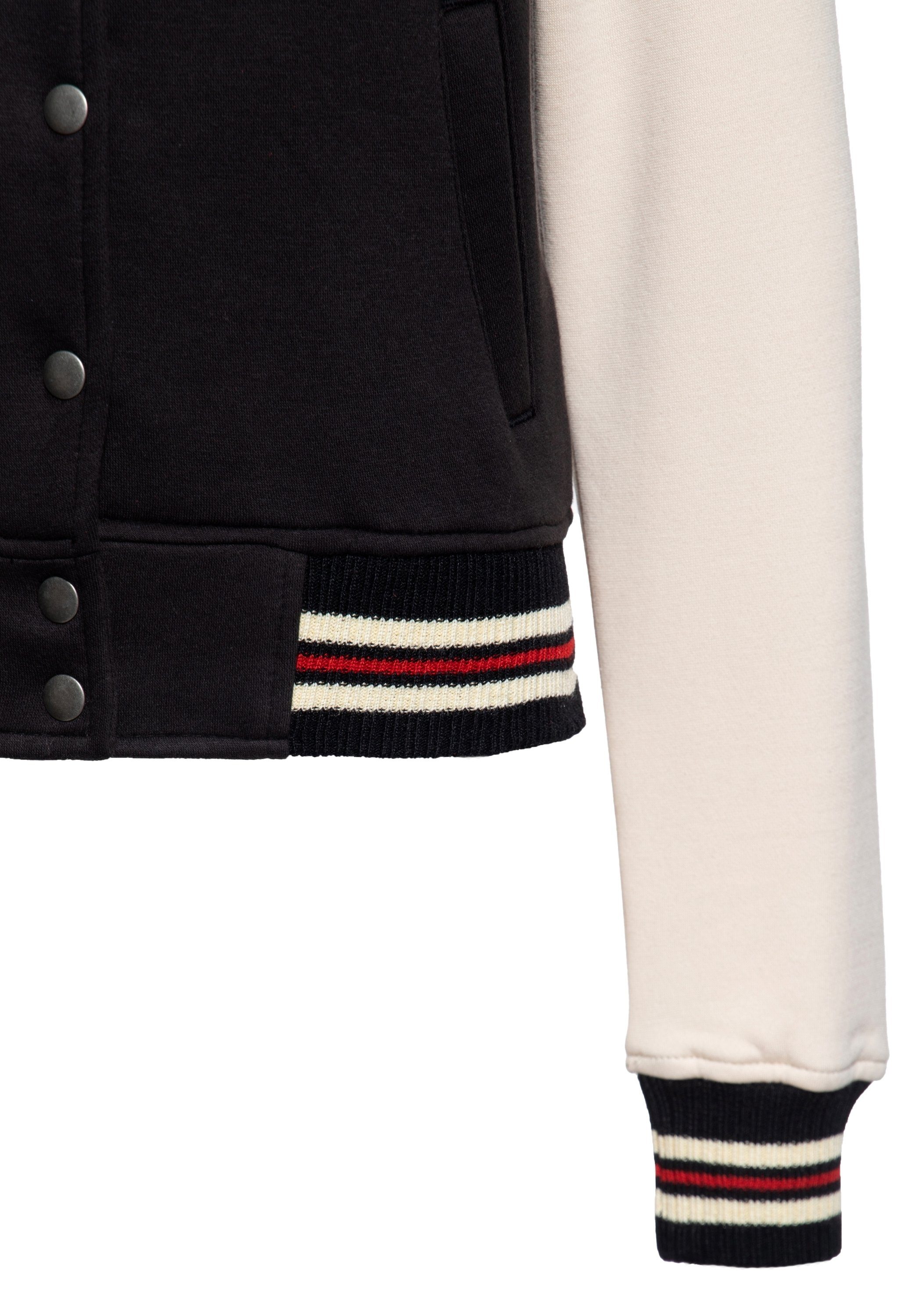 QueenKerosin Collegejacke Q (1-St) Mit Kontrast Raglan-Ärmeln – Bild 4 von 4