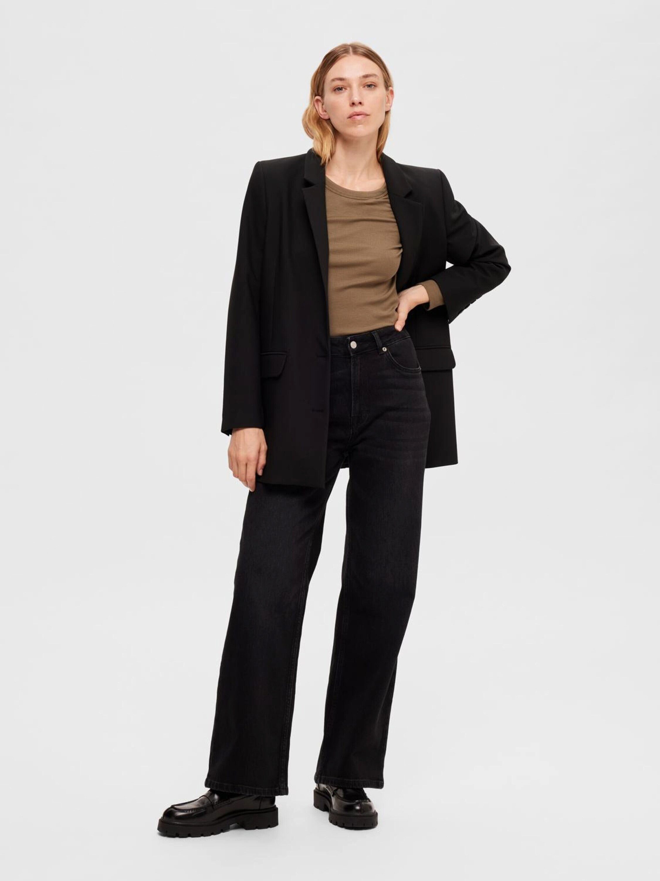 SELECTED FEMME Weite Jeans SLFALICE (1-tlg) günstig online kaufen