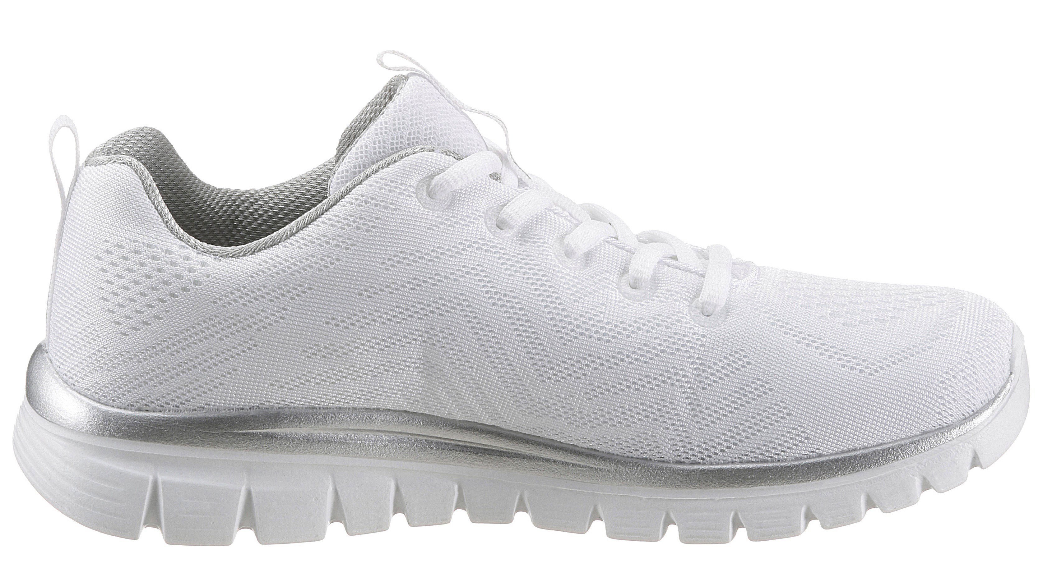 Skechers Graceful - Get Dämpfung Foam Sneaker weiß mit Connected durch Memory