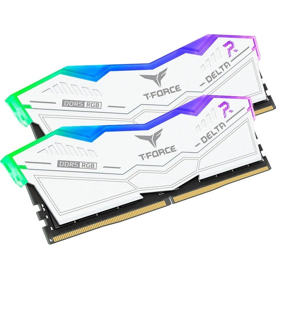 Teamgroup T-Force Delta RGB 32GB DDR5-6000 Weiß CL30 PC-Arbeitsspeicher (RGB-Beleuchtung)