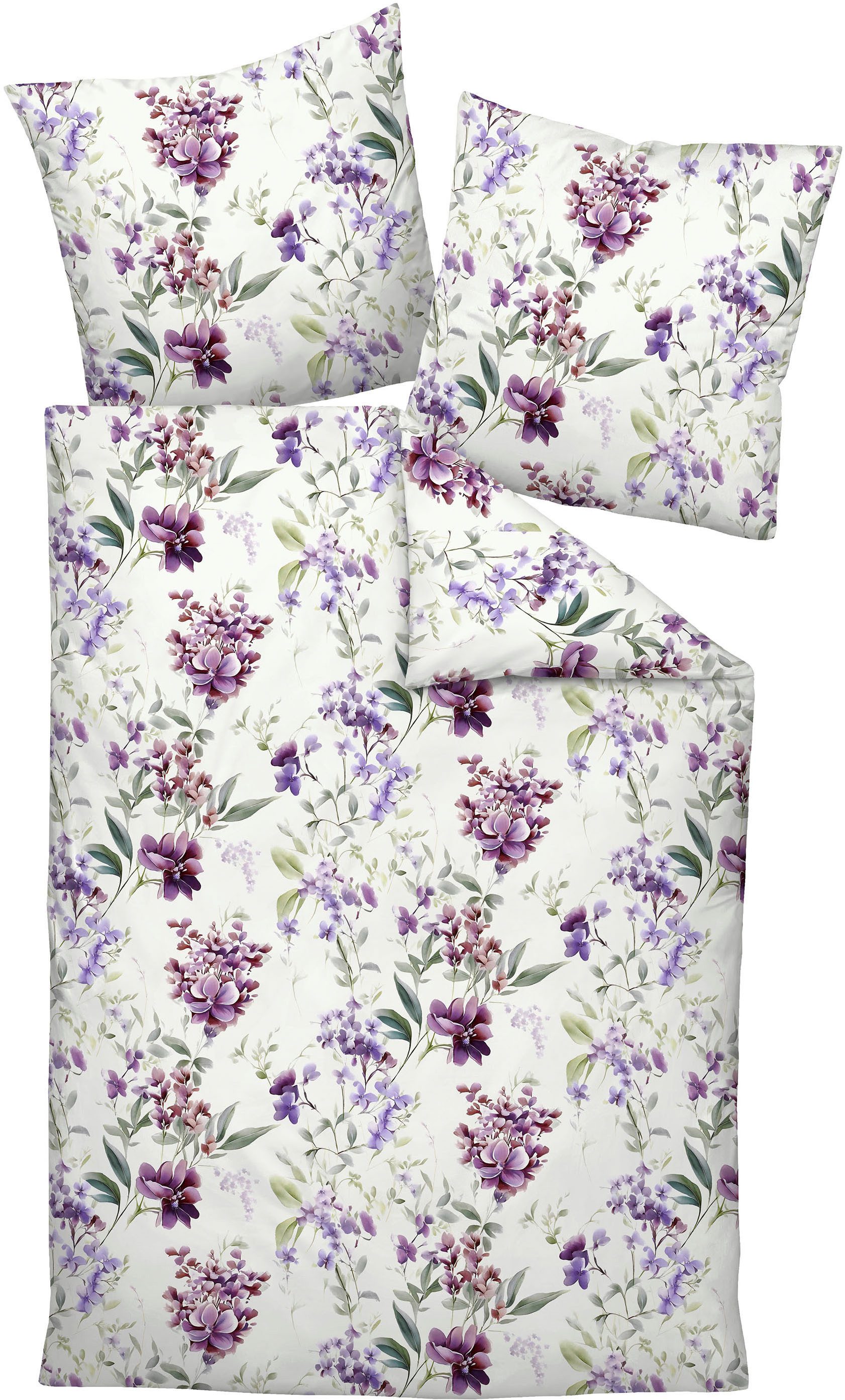 Janine Bettwäsche CARMEN S 55128 05 * 155X220,80x80, Interlock-Jersey, mit Reißverschluss
