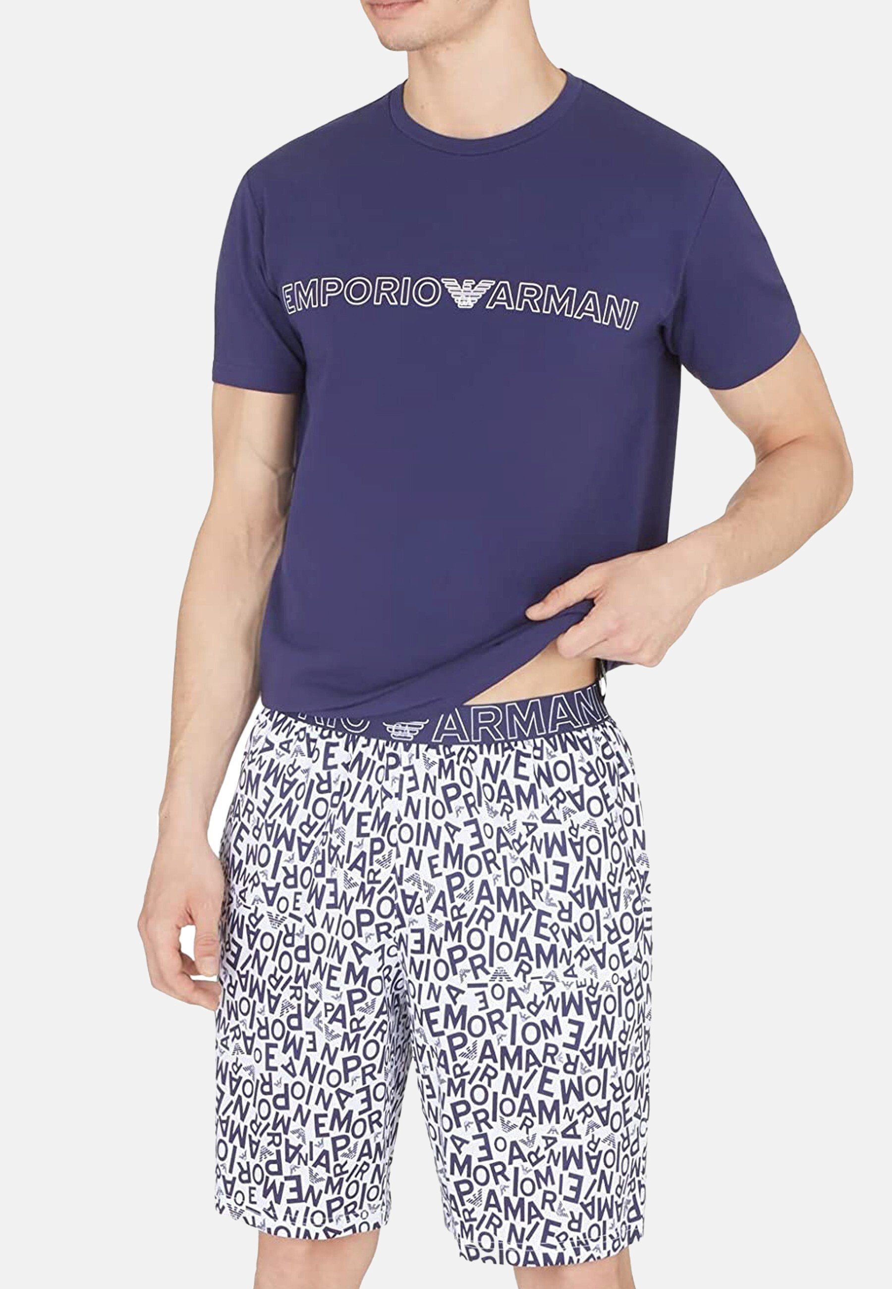 Pyjama Schlafanzug Pyjama kurzer (1 Hose mit tlg) Emporio Armani