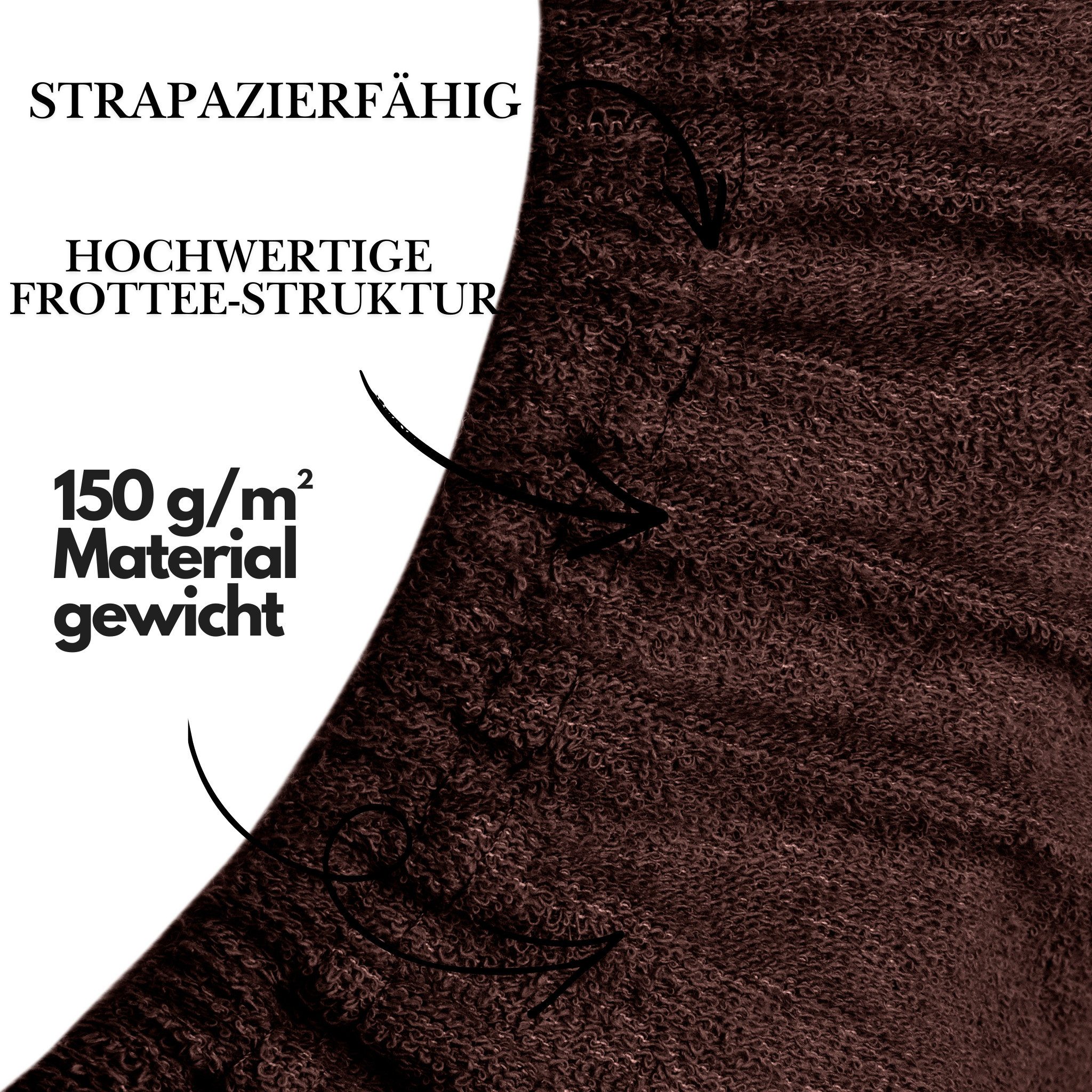 DH DEIN . HAUS Spannbettlaken Frottee SOFT, Baumwolle, Gummizug: rundum, (1 Stück), weich saugfähig atmungsaktiv Rundumgummi formstabil bis 20 cm – Bild 4 von 5
