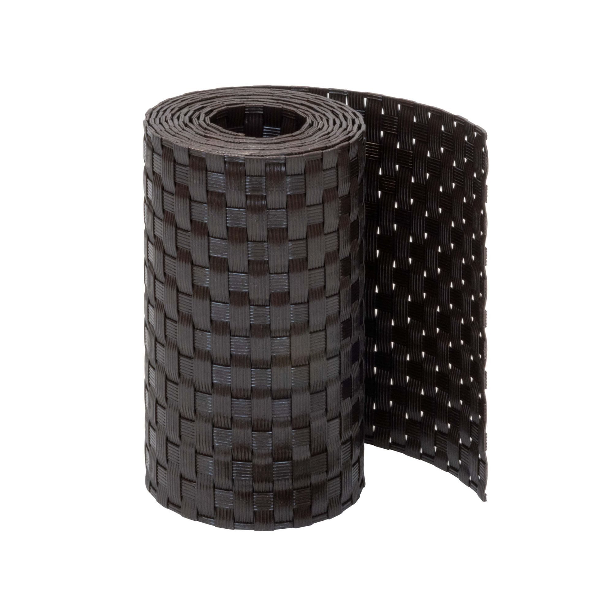 Jardinion Sichtschutzstreifen Sichtschutzstreifen Rattan Optik, (250 x 19 cm, dunkelbraun, 1-St), Sichtschutz für Balkon, Terrasse- und Gartenzaun