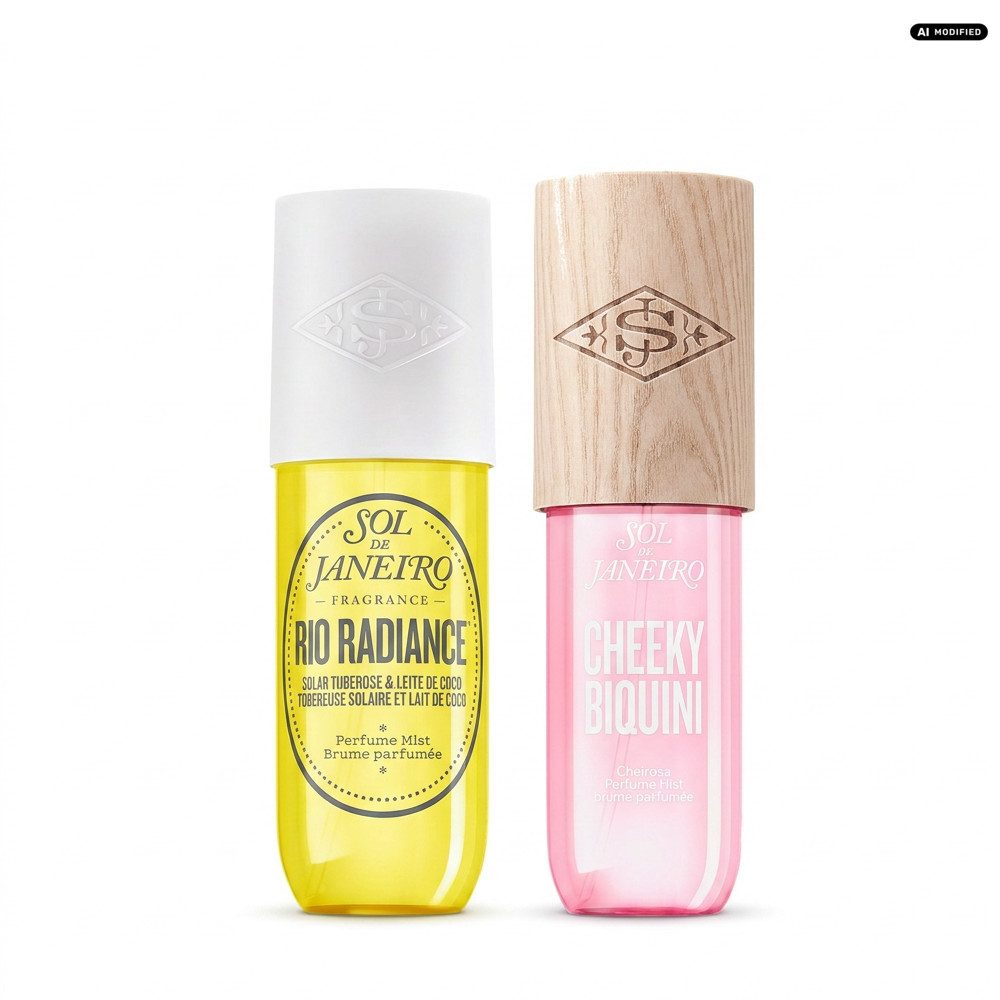 Sol de Janeiro Gesichts- und Körperspray Sol de Janeiro Rio Radiance und Cheeky Biquíni Duft Duo, Zwei ergänzende Körpersprays in einem Duft Duo