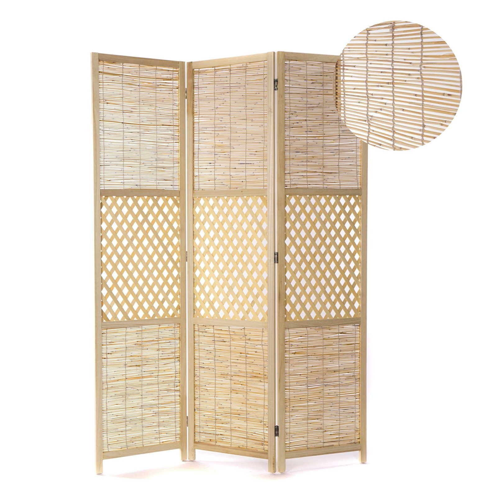 CREEDWOOD Paravent RAUMTEILER AMBIENTE, 3-teilig, Bambus, Schilf, Natur Par günstig online kaufen